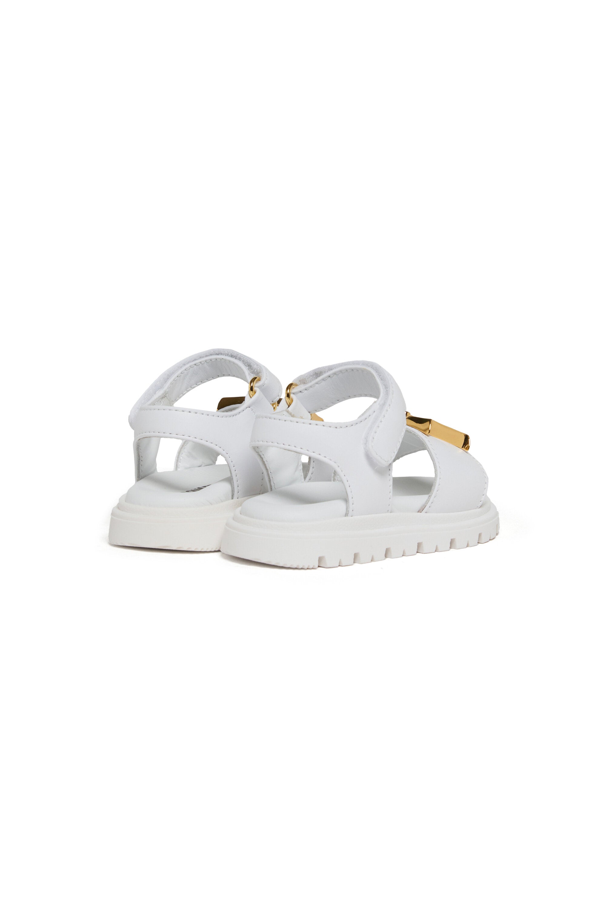 Sandals with metallic detail