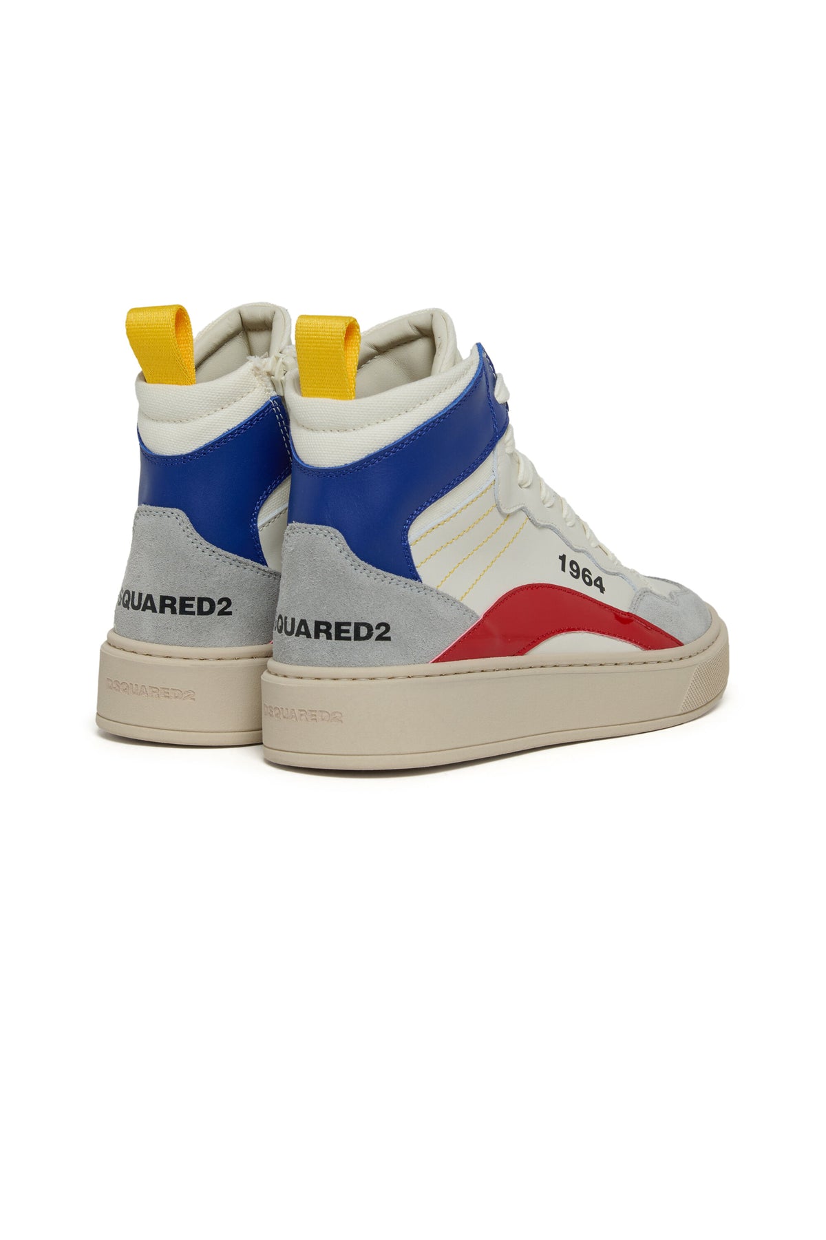 High-top colour-block sneakers with logo