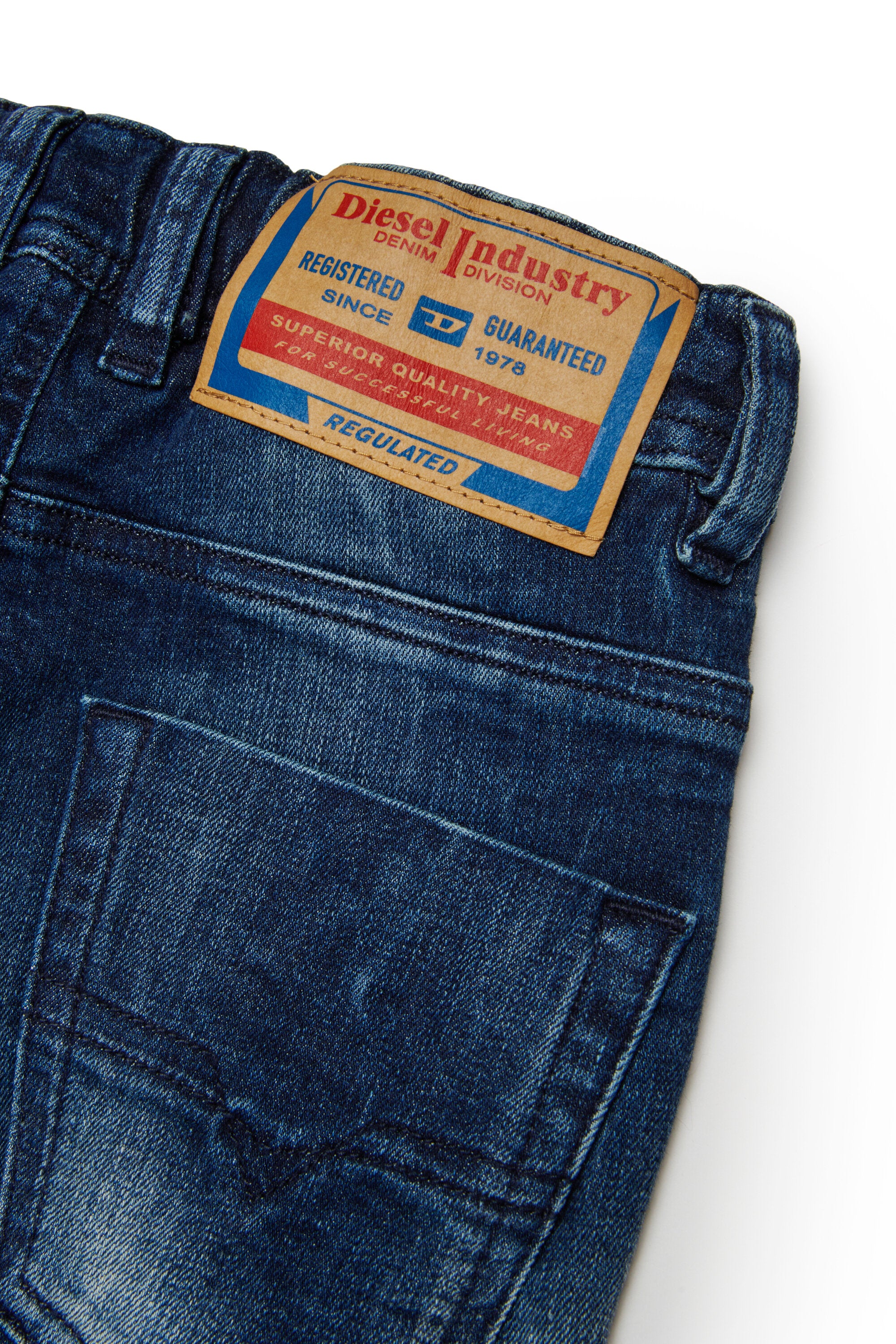 Dark blue regular jeans with breaks - Krooley