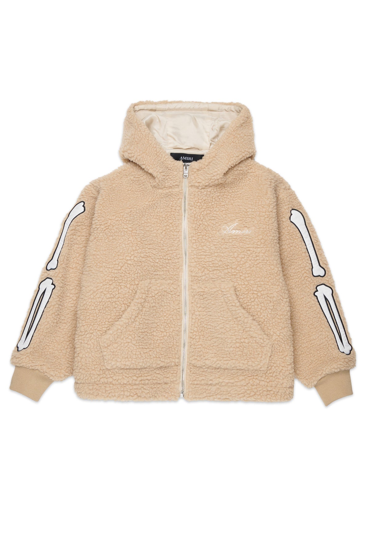 Teddy jacket with bone details
