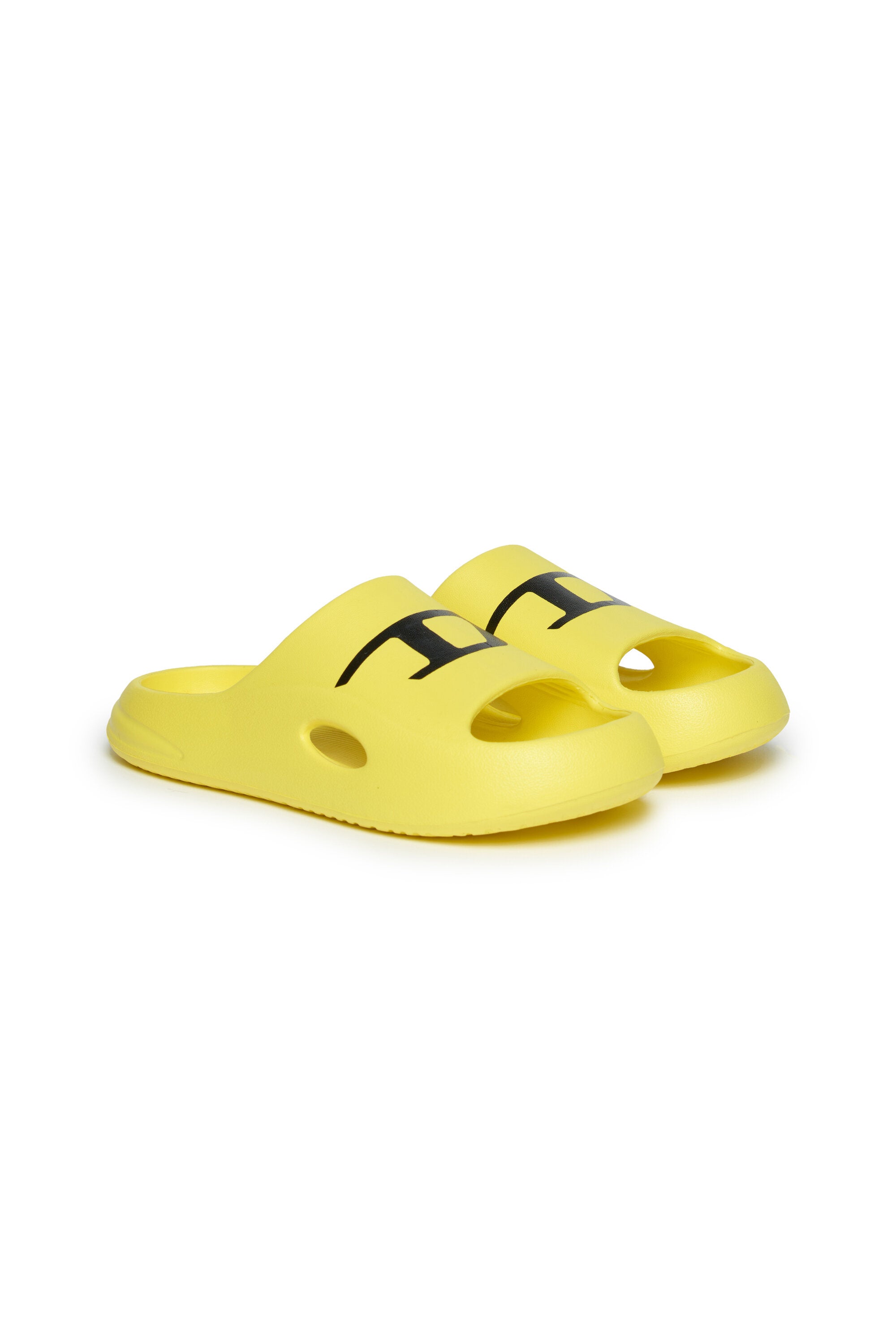 Chunky slide branded slippers