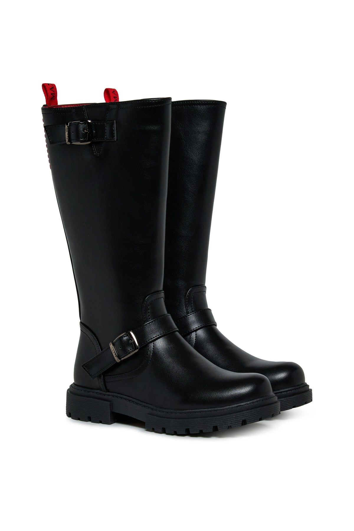 Boots with buckles