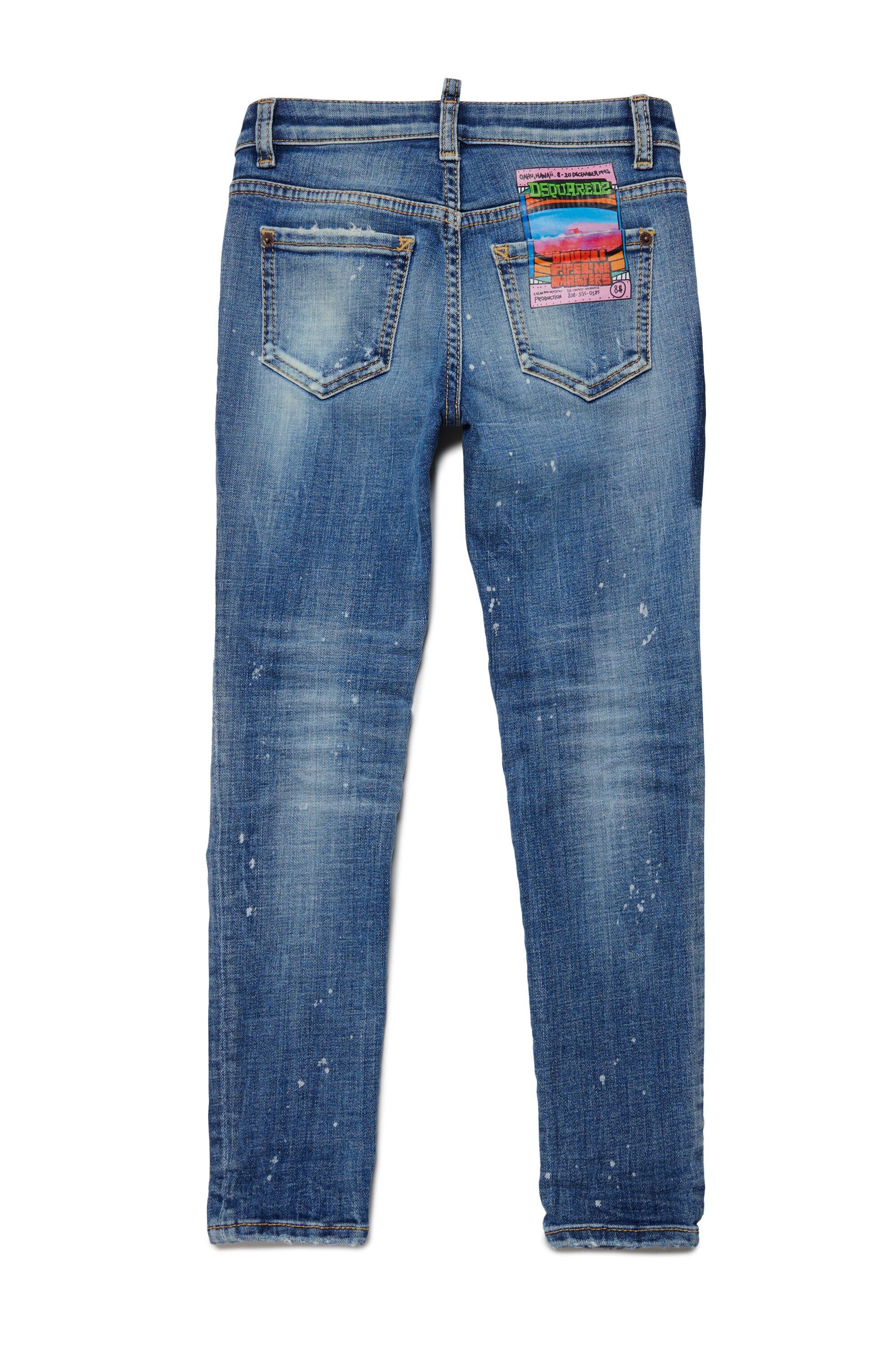 Shaded blue skinny jeans with breaks - Twiggy