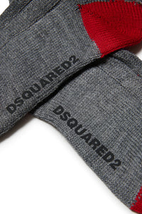 Colorblock wool-blend socks