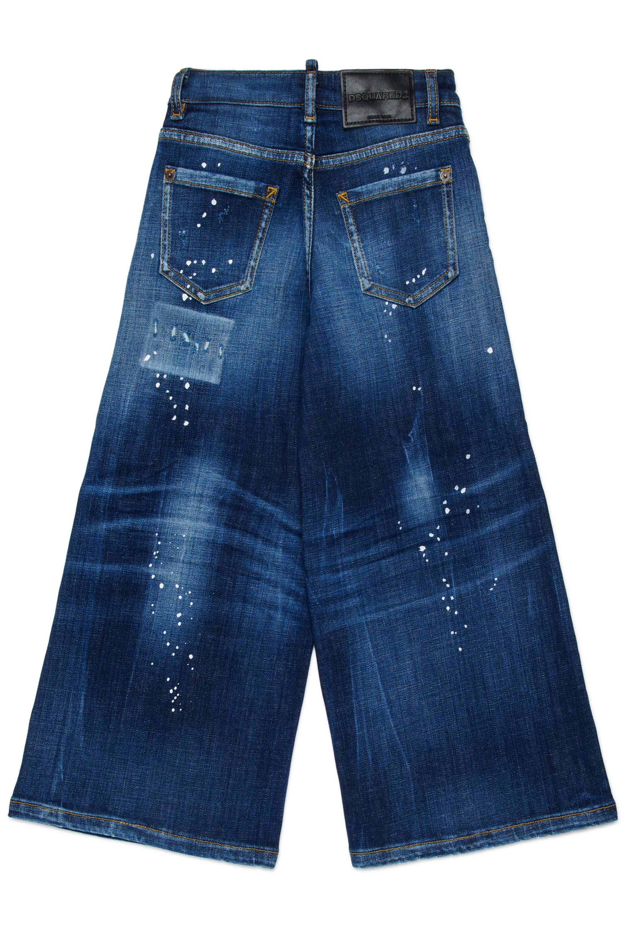 Regular dark blue jeans with spots - Page