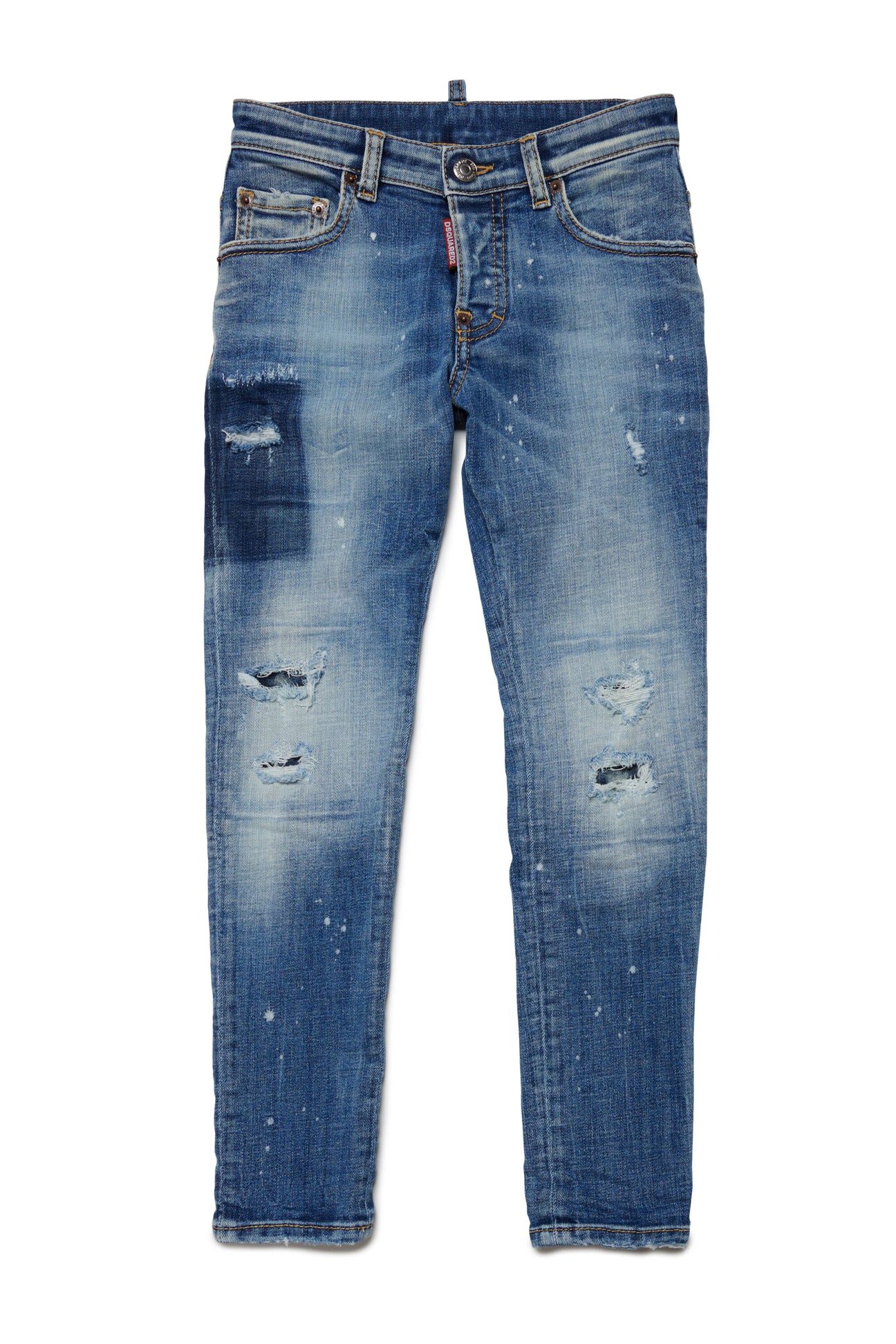 Shaded blue skinny jeans with breaks - Skater 