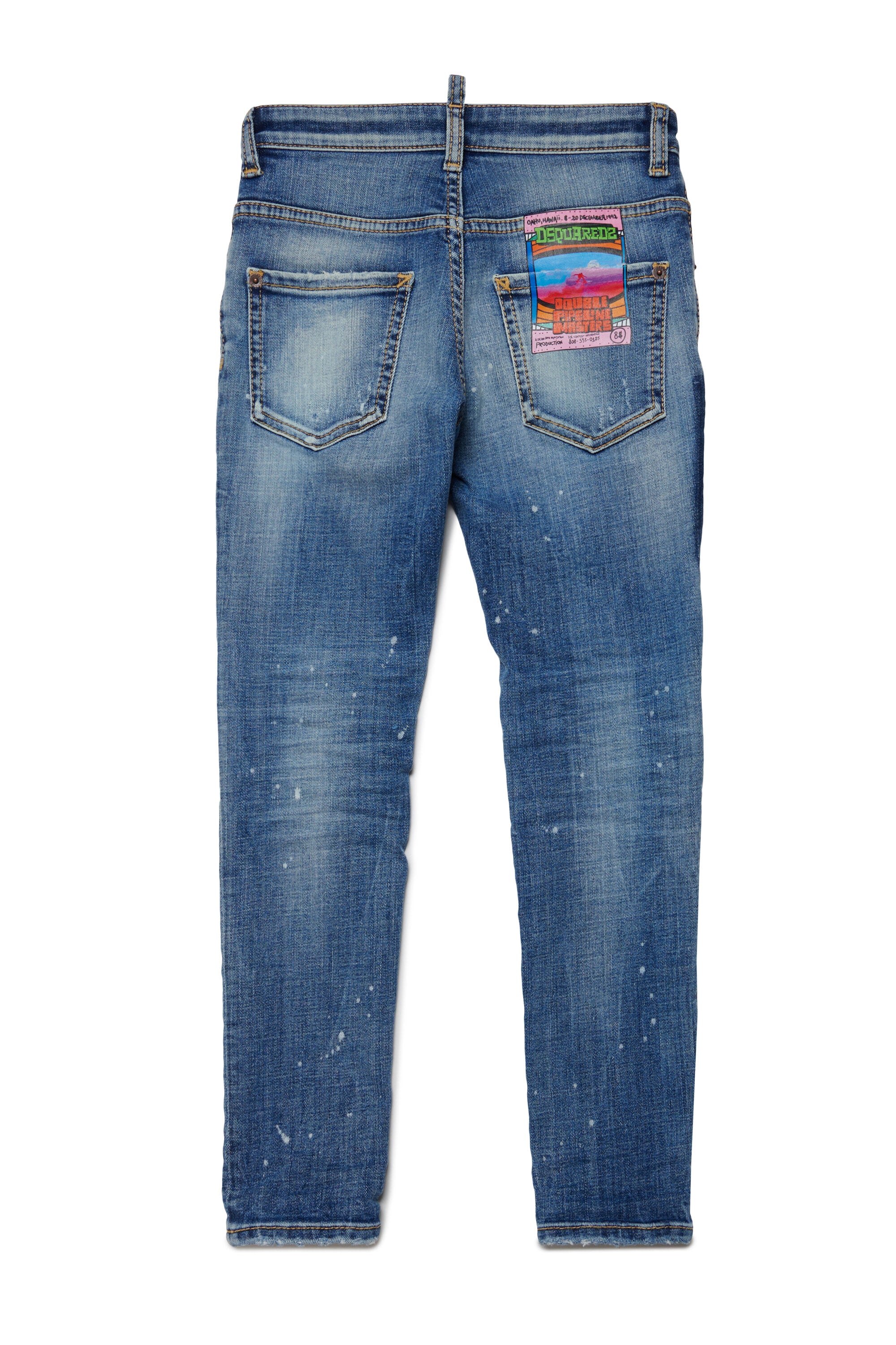 Shaded blue skinny jeans with breaks - Skater