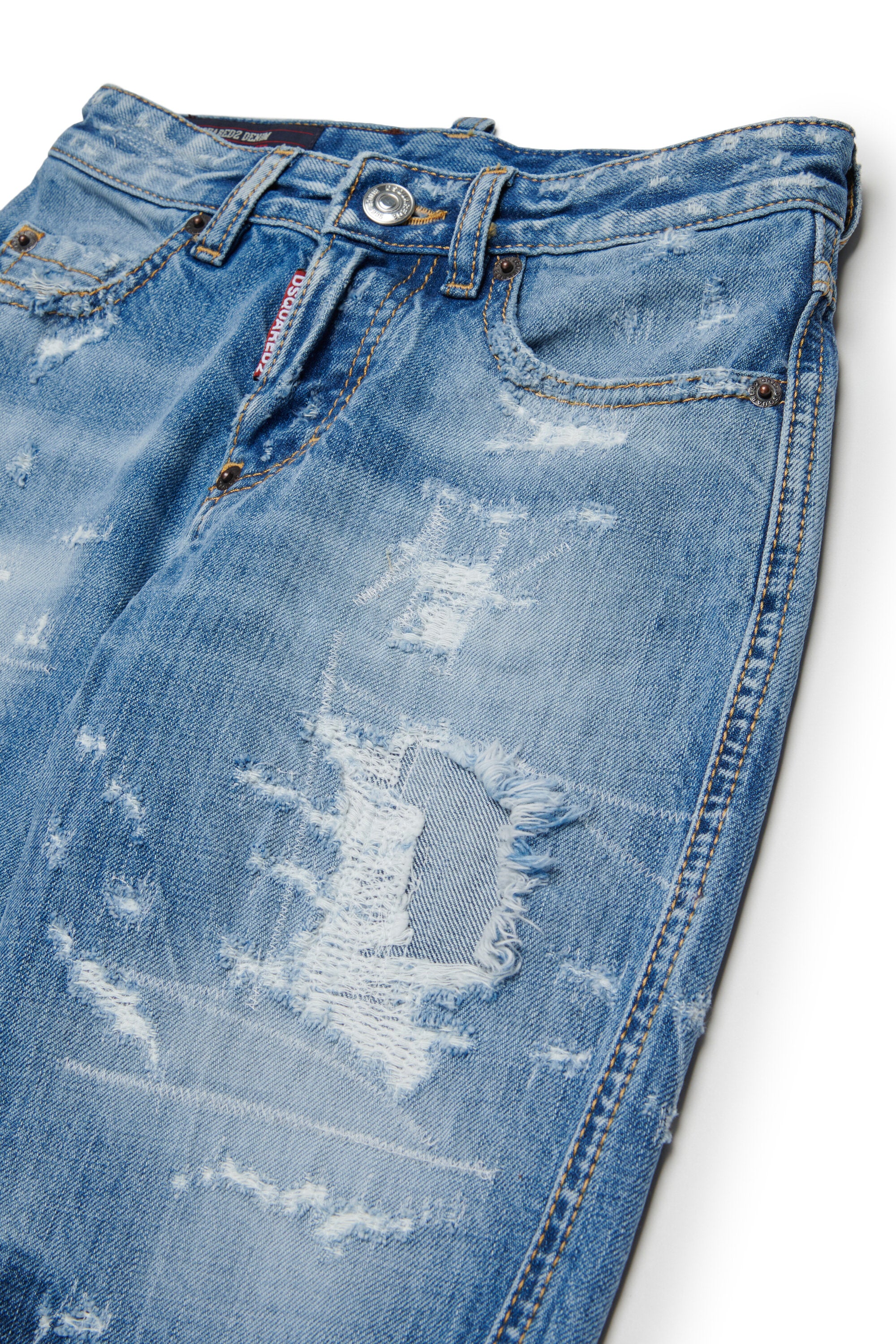 Regular jeans in light blue wash - Long Kawaii