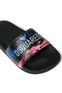 Slide slippers with Palm graphics