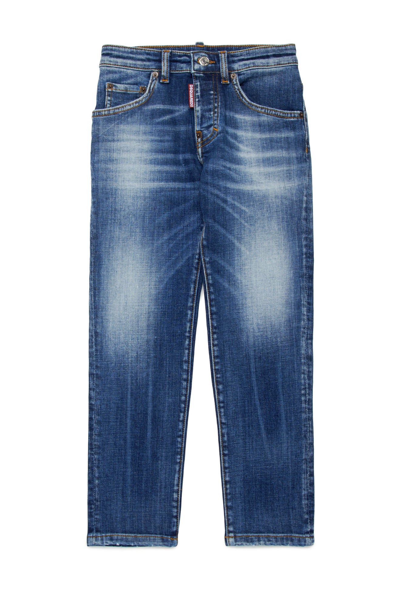 Mid blue faded straight jeans - Stanislav 