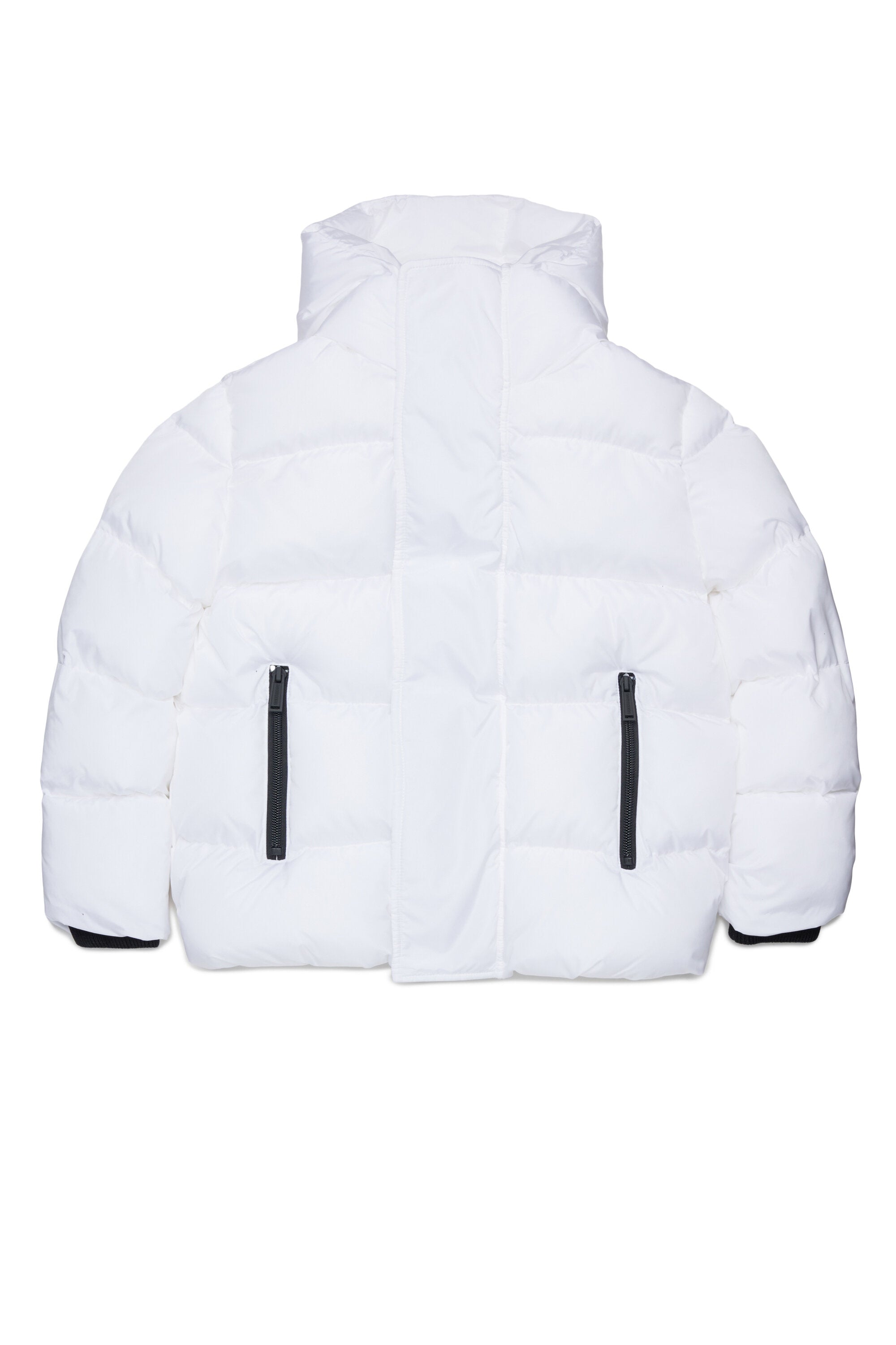 Short padded jacket with hood and DSQUARED2 logo