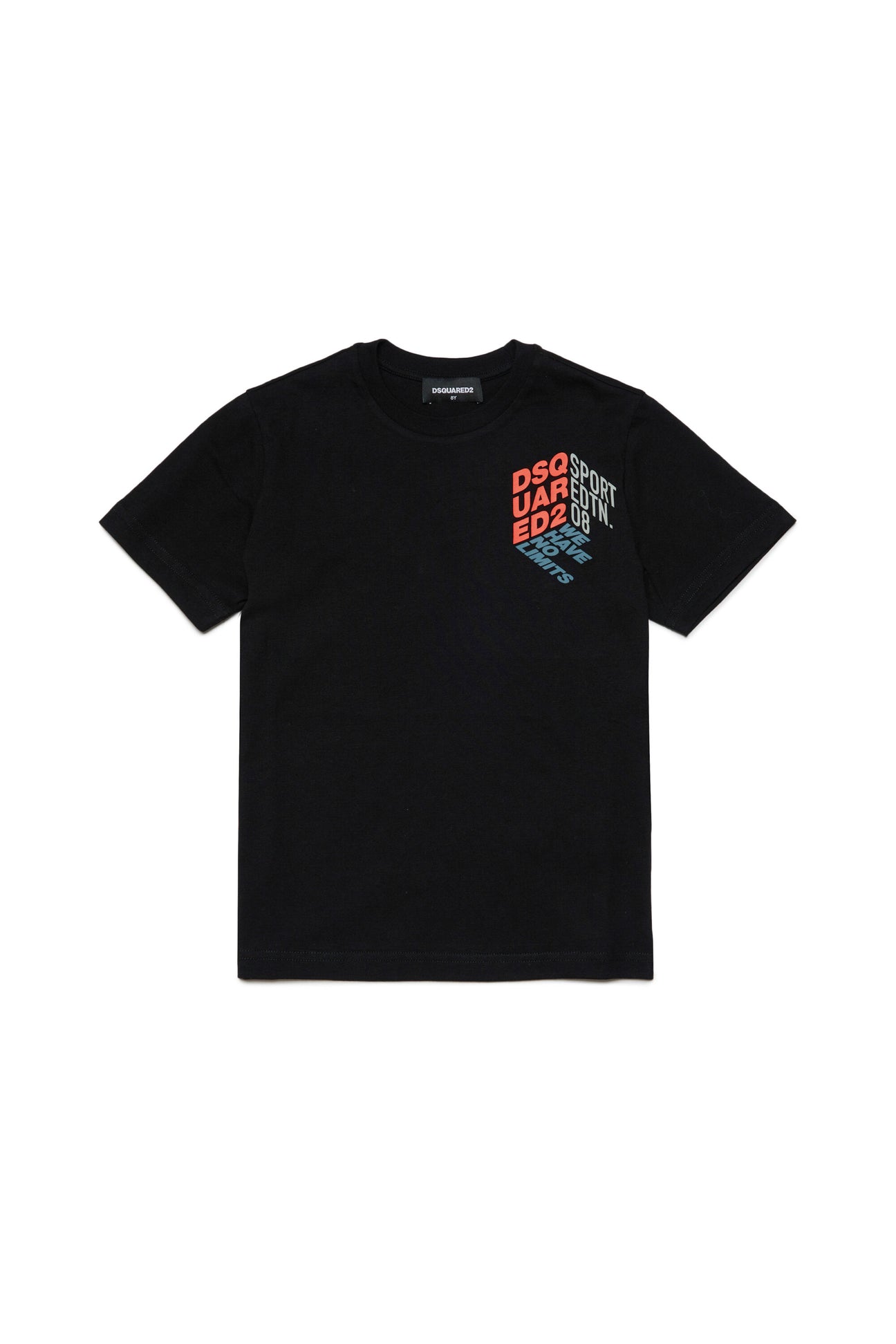 Crew-neck jersey t-shirt with 3D Cube logo 