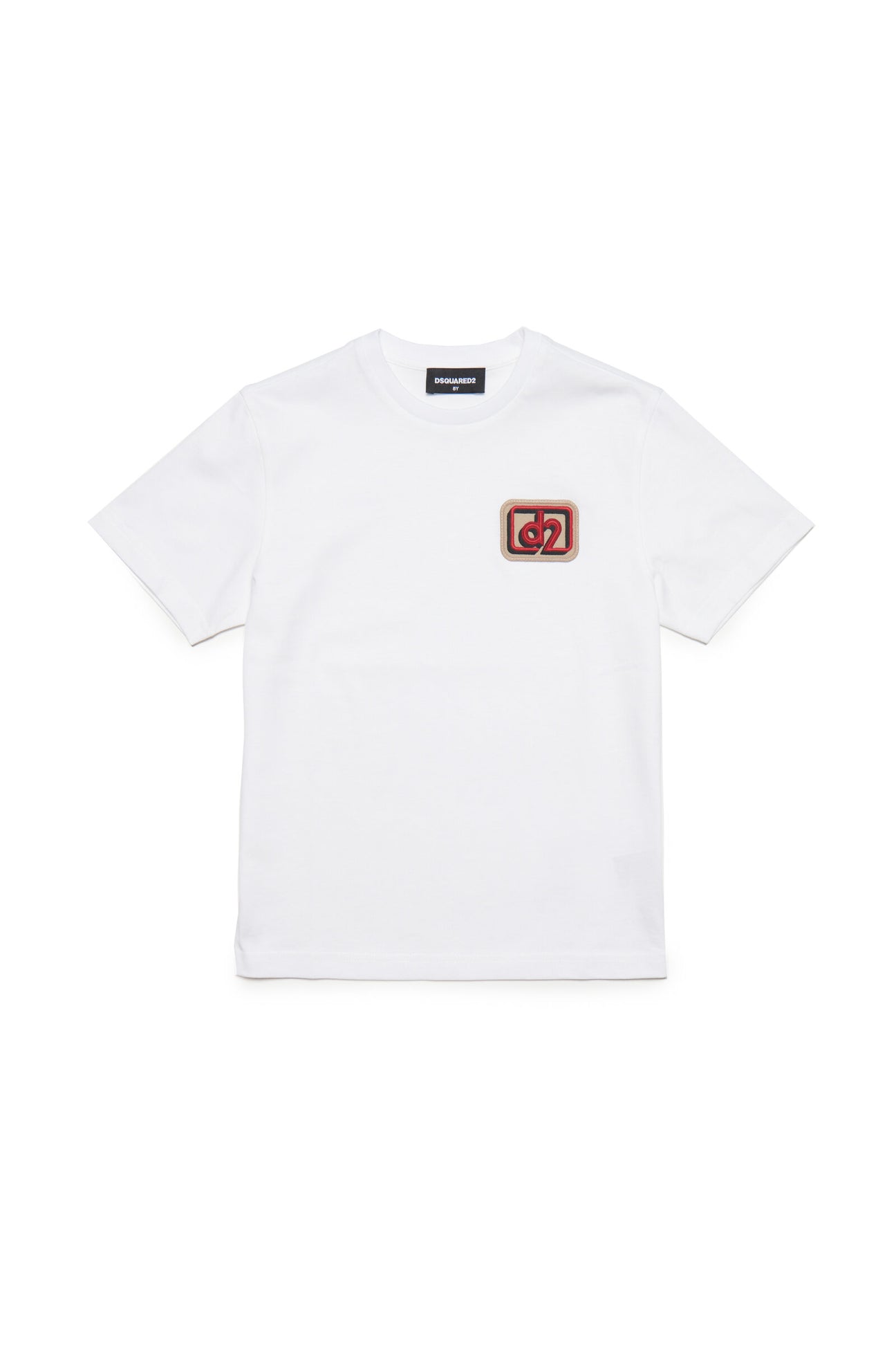 Crew-neck cotton jersey T-shirt with patch 