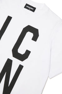 Crew-neck jersey T-shirt with Icon maxi-logo
