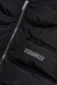 Glossy padded jacket with two-tone back and Icon logo