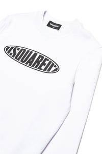 Crew-neck sweatshirt branded with surf logo