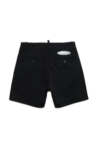 Gabardine shorts branded with surf logo patch