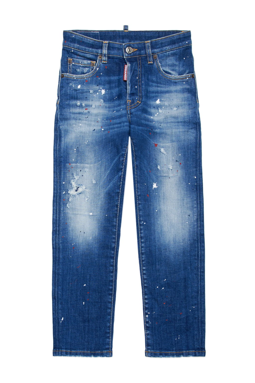 Gradient skinny jeans with stains - 642