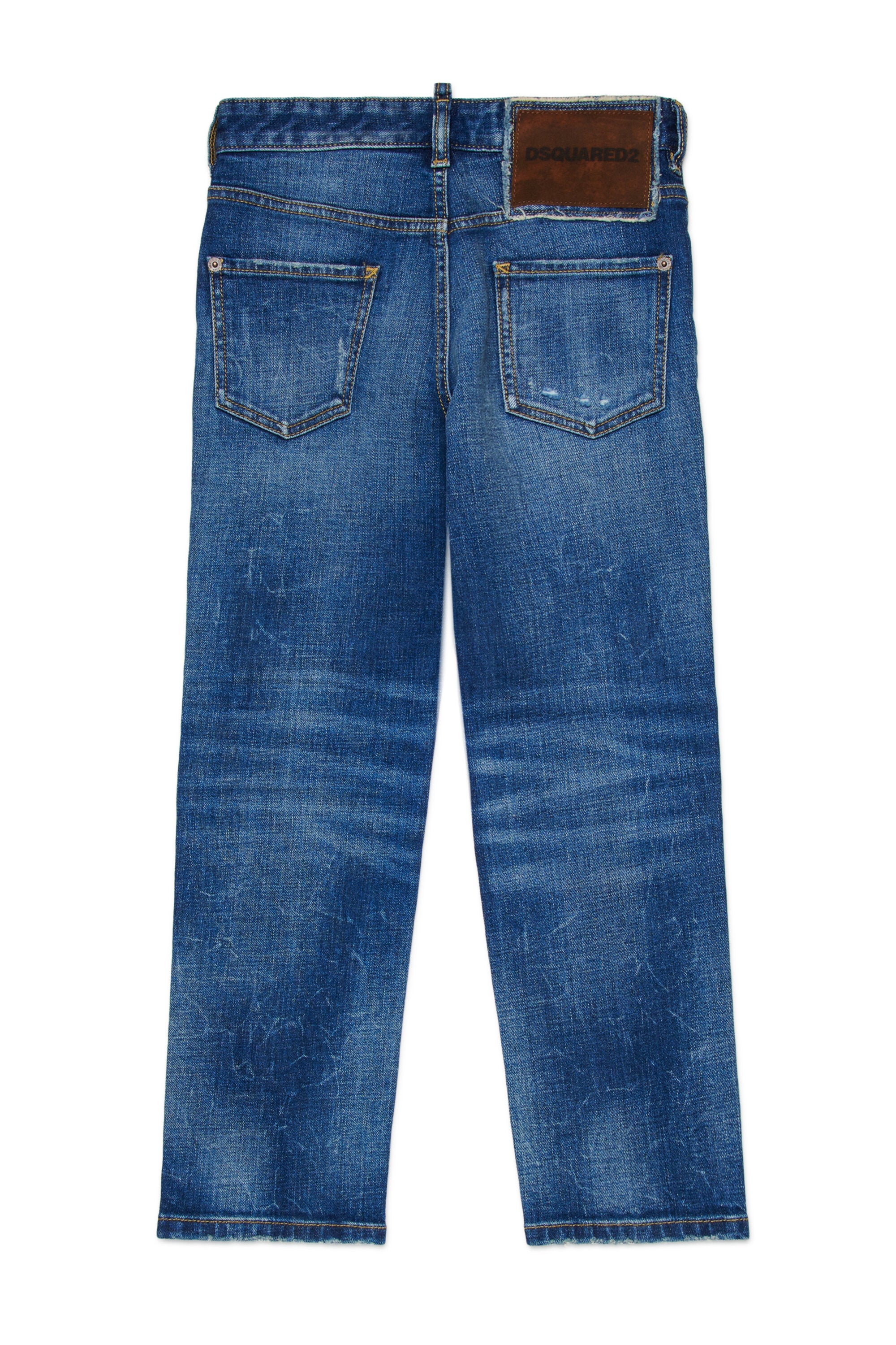 Medium blue slim jeans with abrasions - 642 Jean