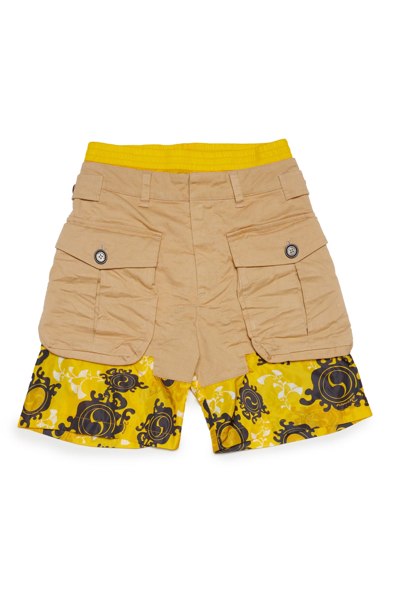 Shorts with large pockets and tribal insert Shorts with large pockets and tribal insert