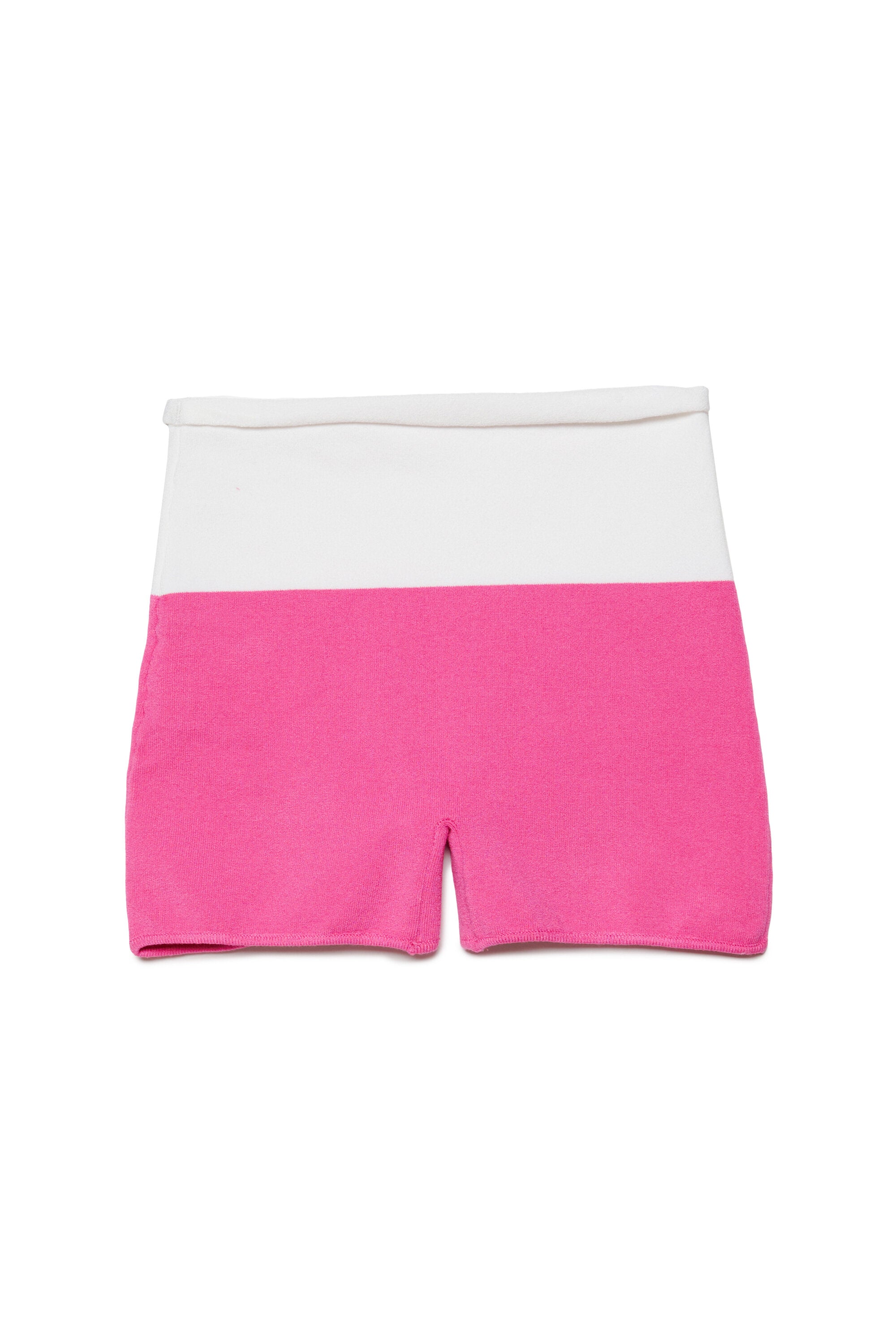 Colorblock viscose shorts