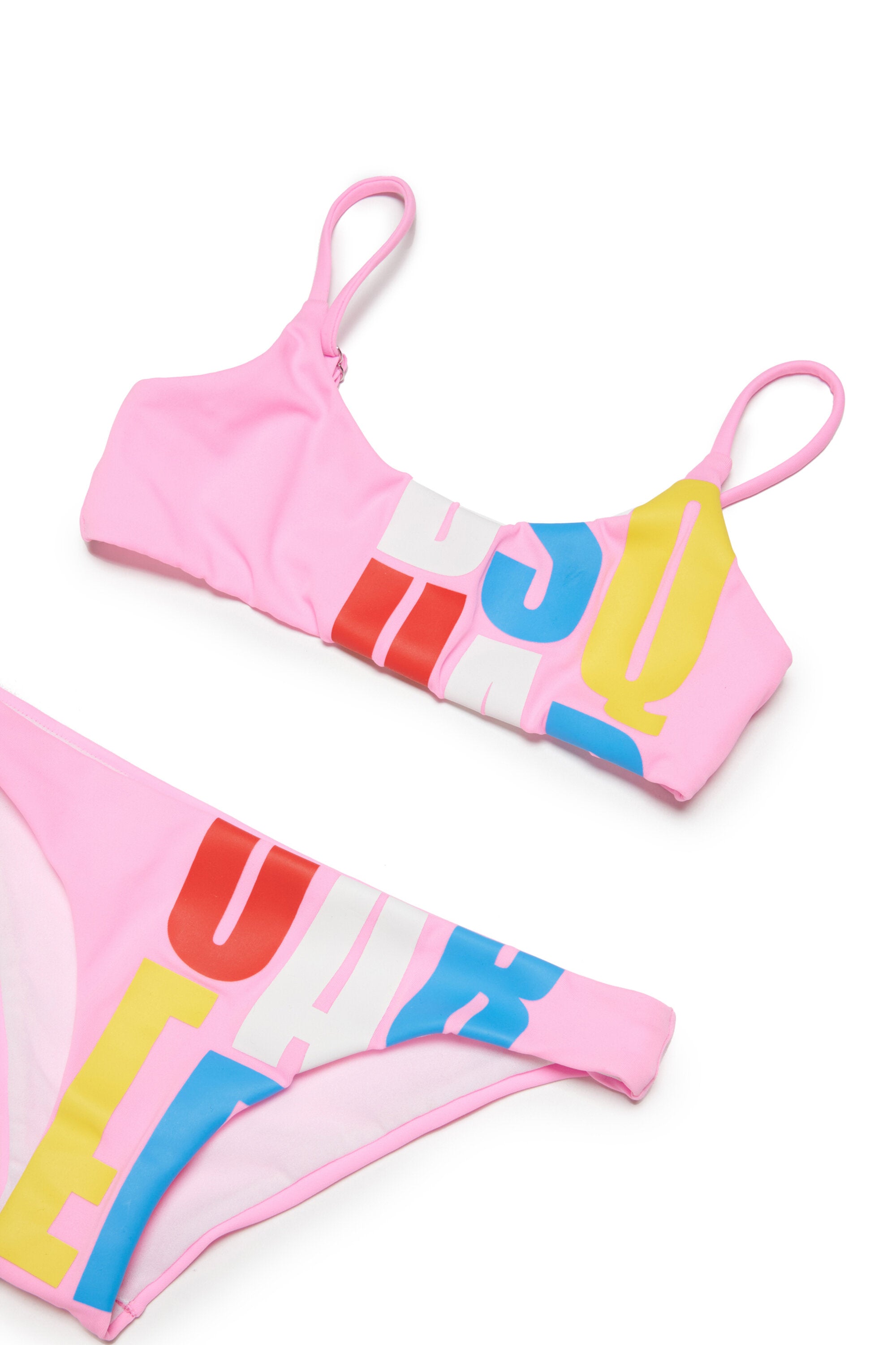 Multicolor branded bikini swimsuit