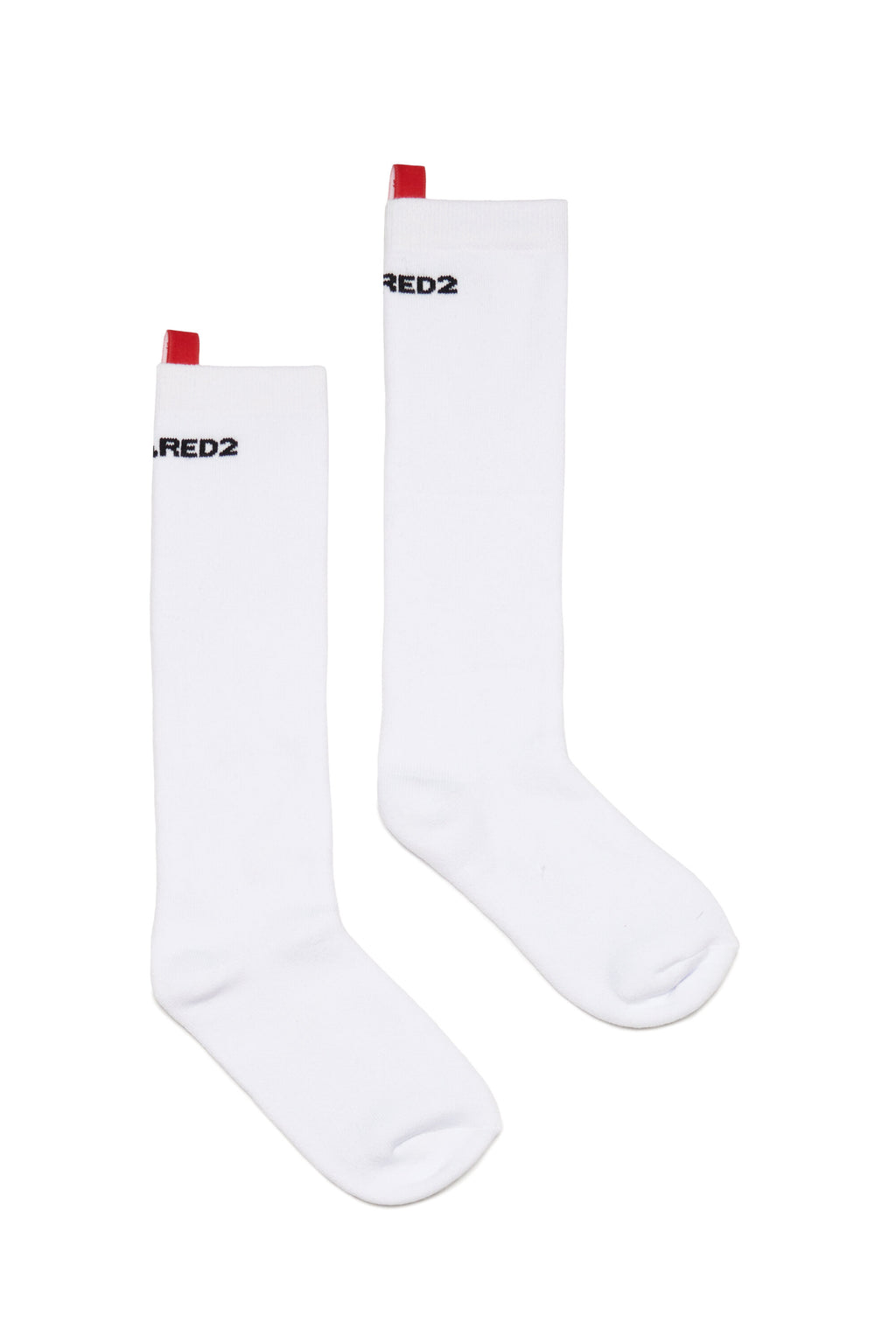 Socks with logo and pull-tab