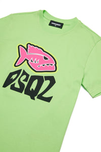 T-shirt with piranha graphics