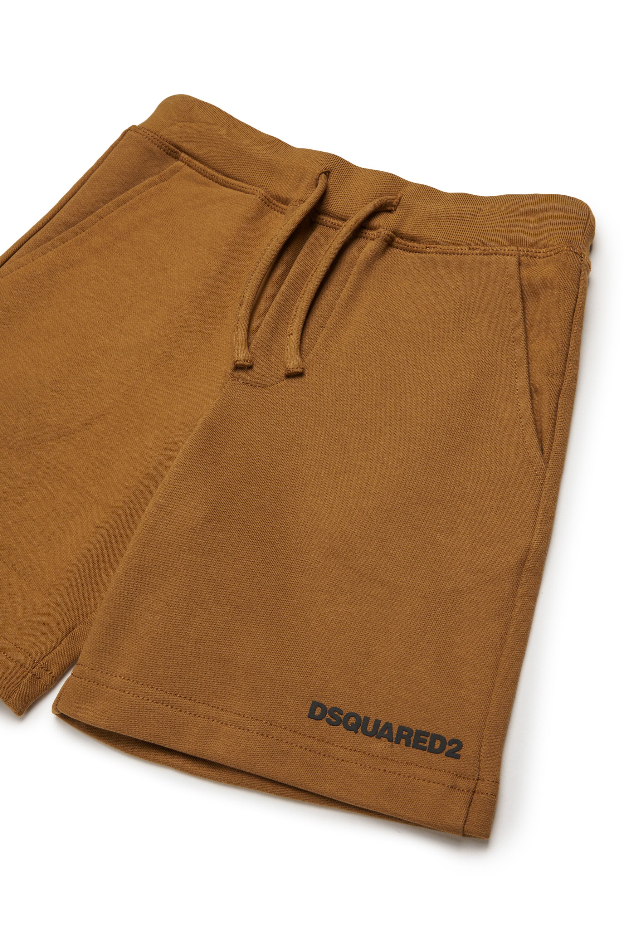 Branded fleece shorts