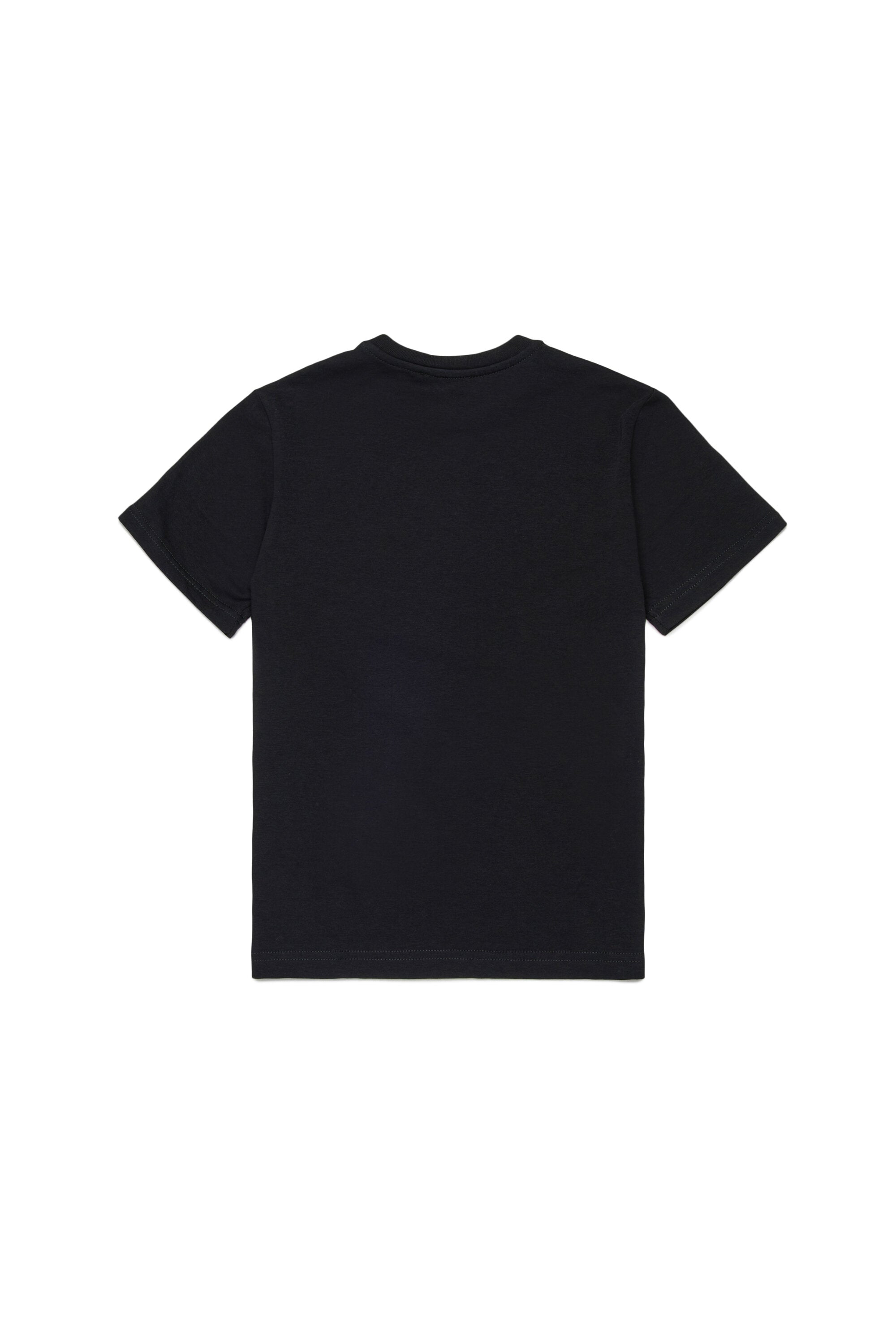 T-shirt with rubber effect logo