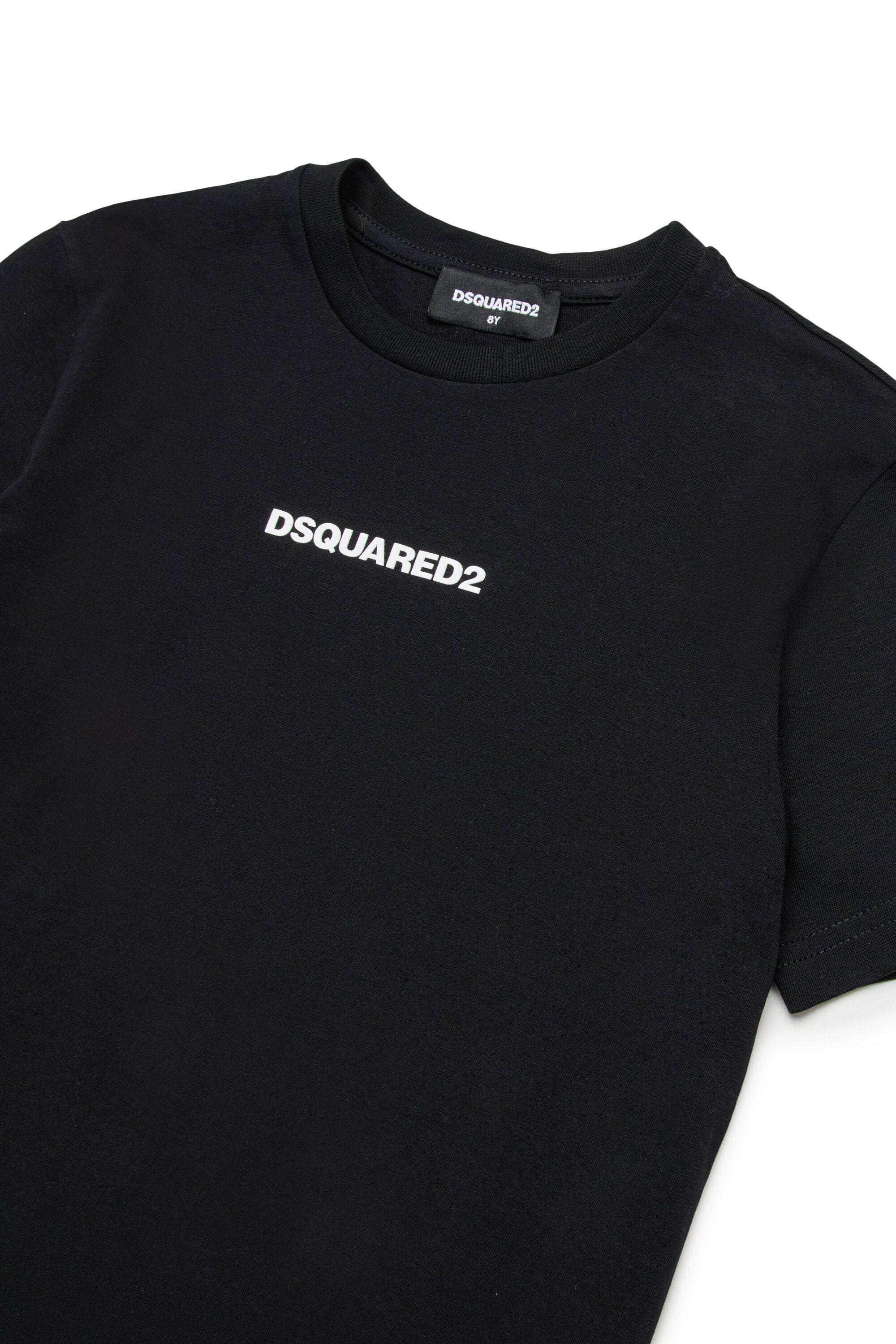 T-shirt with rubber effect logo