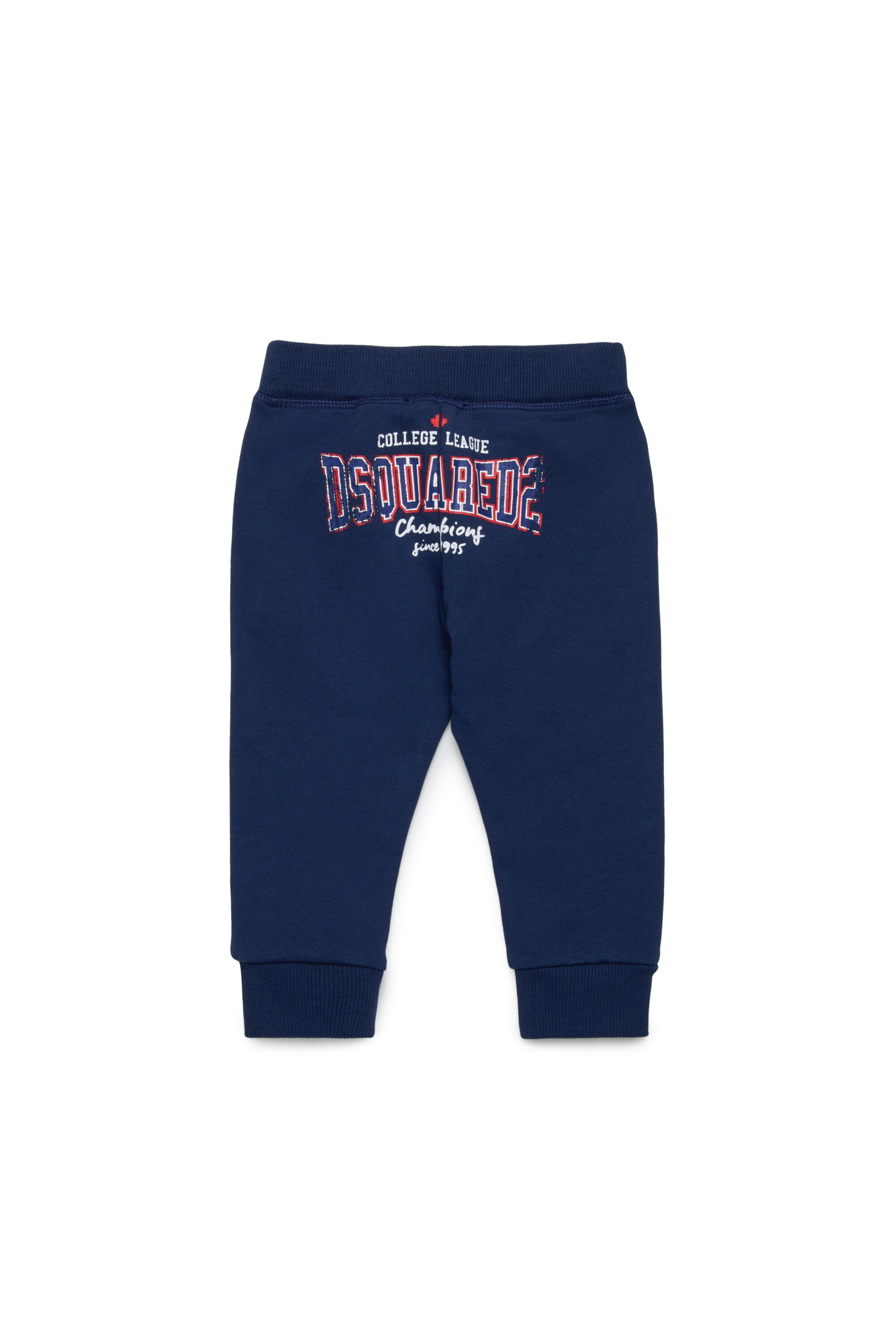 Fleece jogger pants with college print