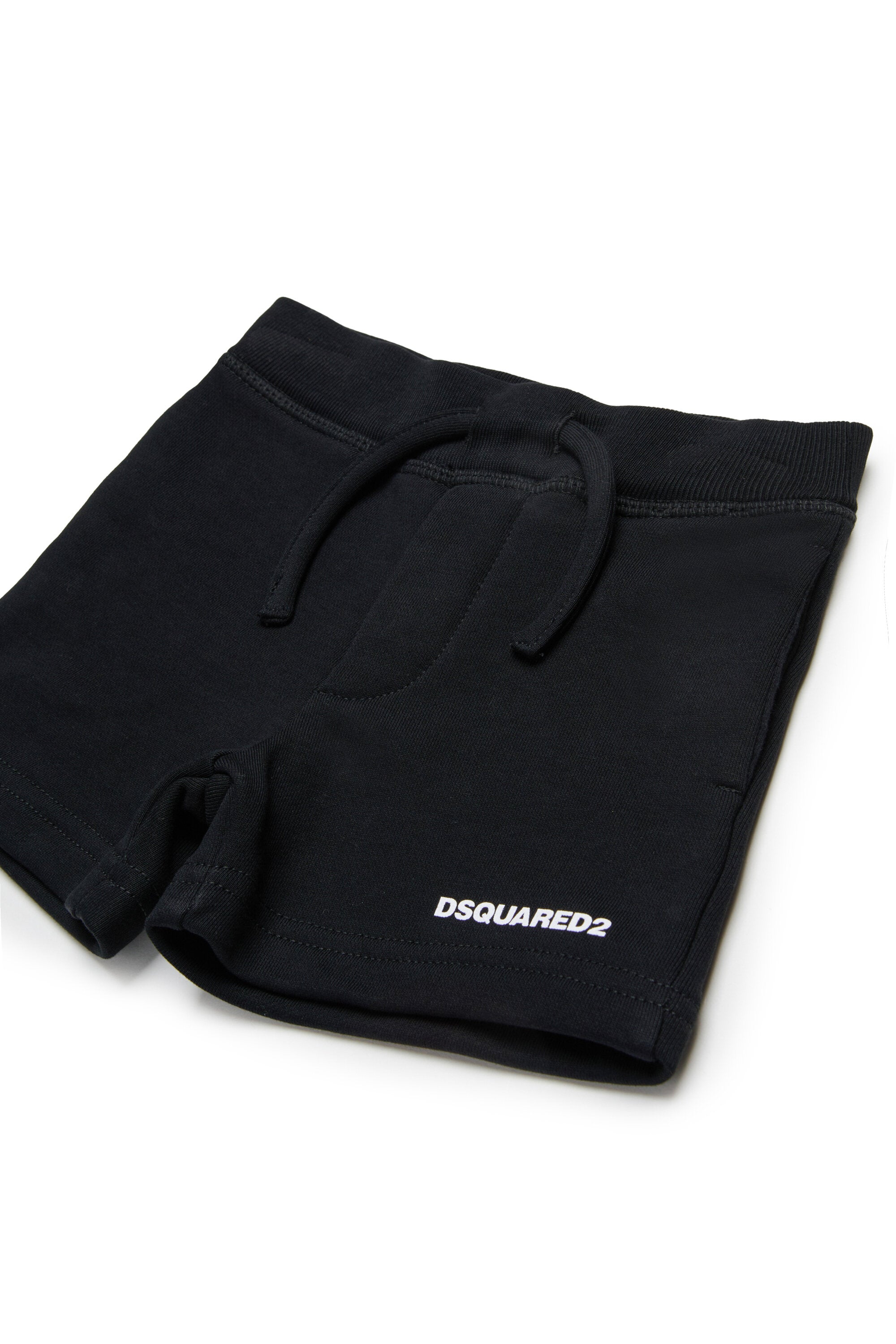 Fleece shorts with Dsquared2 logo