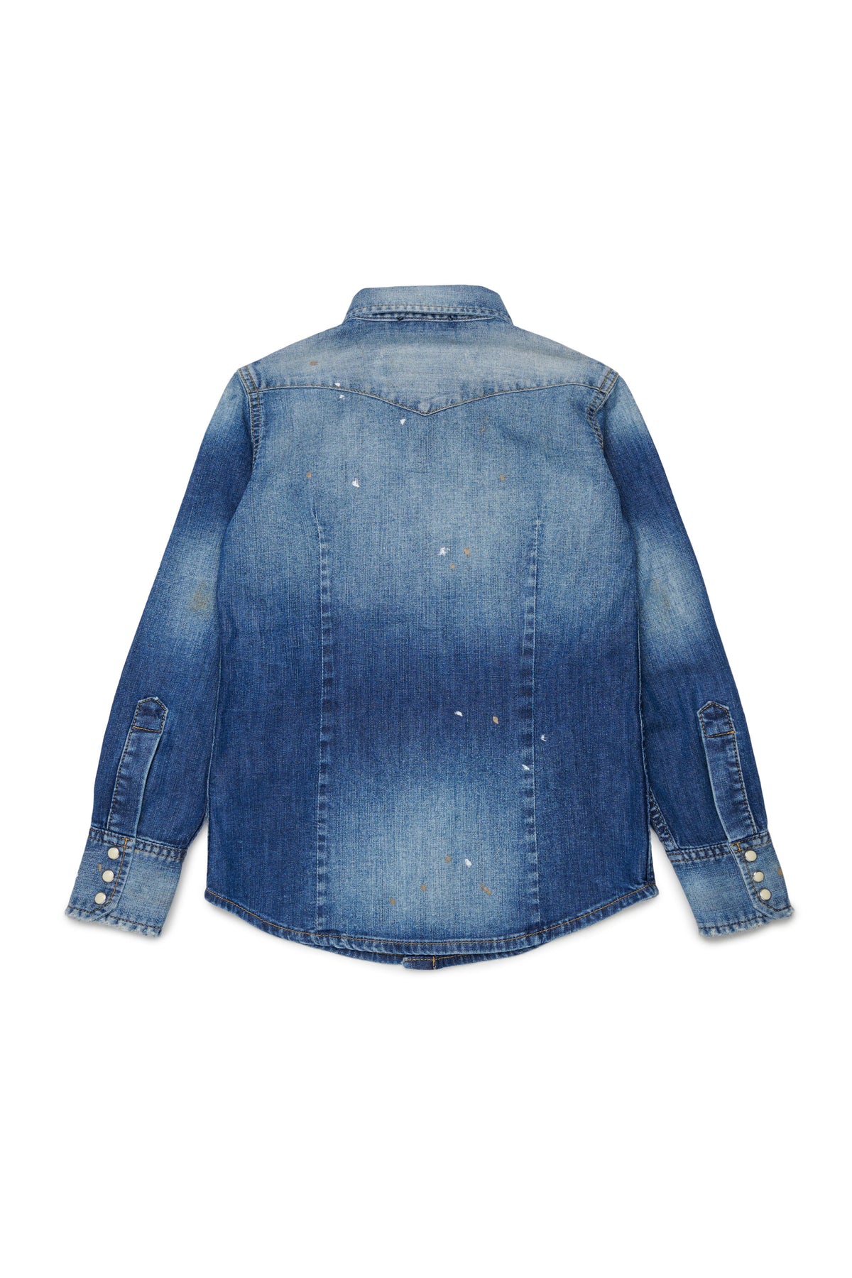 Long-sleeve denim shirt with logo
