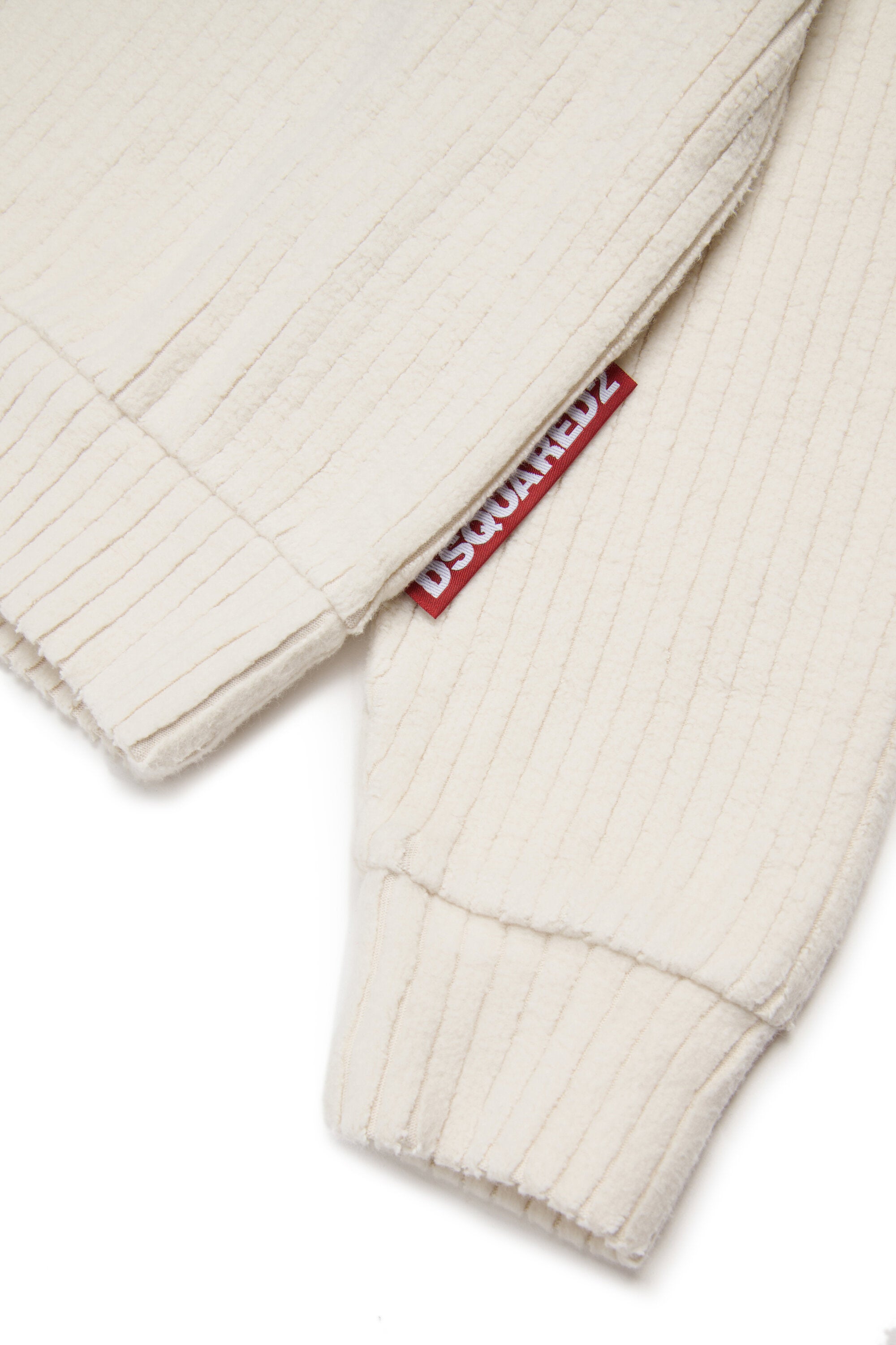 Crew-neck corduroy sweatshirt