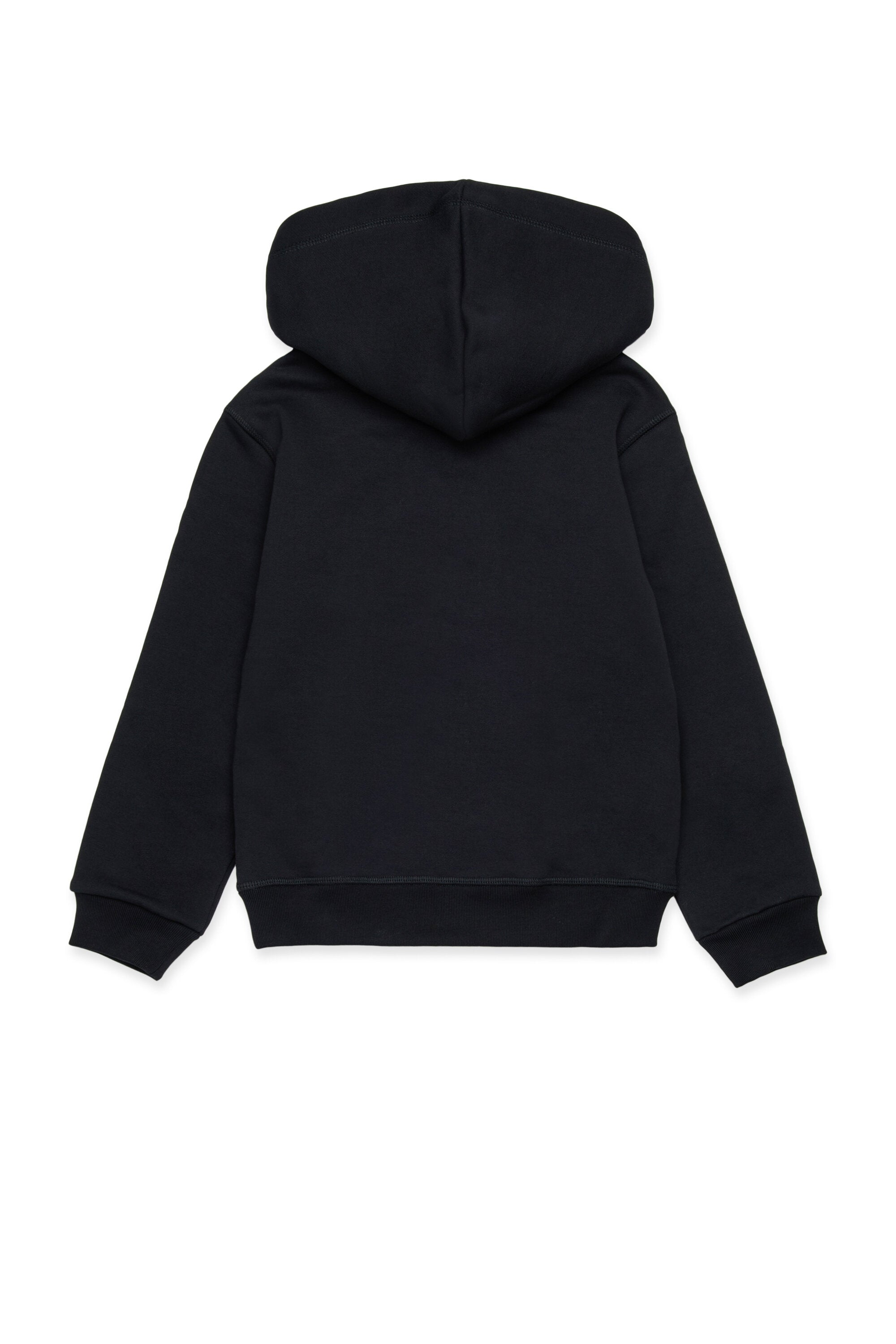 Hooded sweatshirt with horror print
