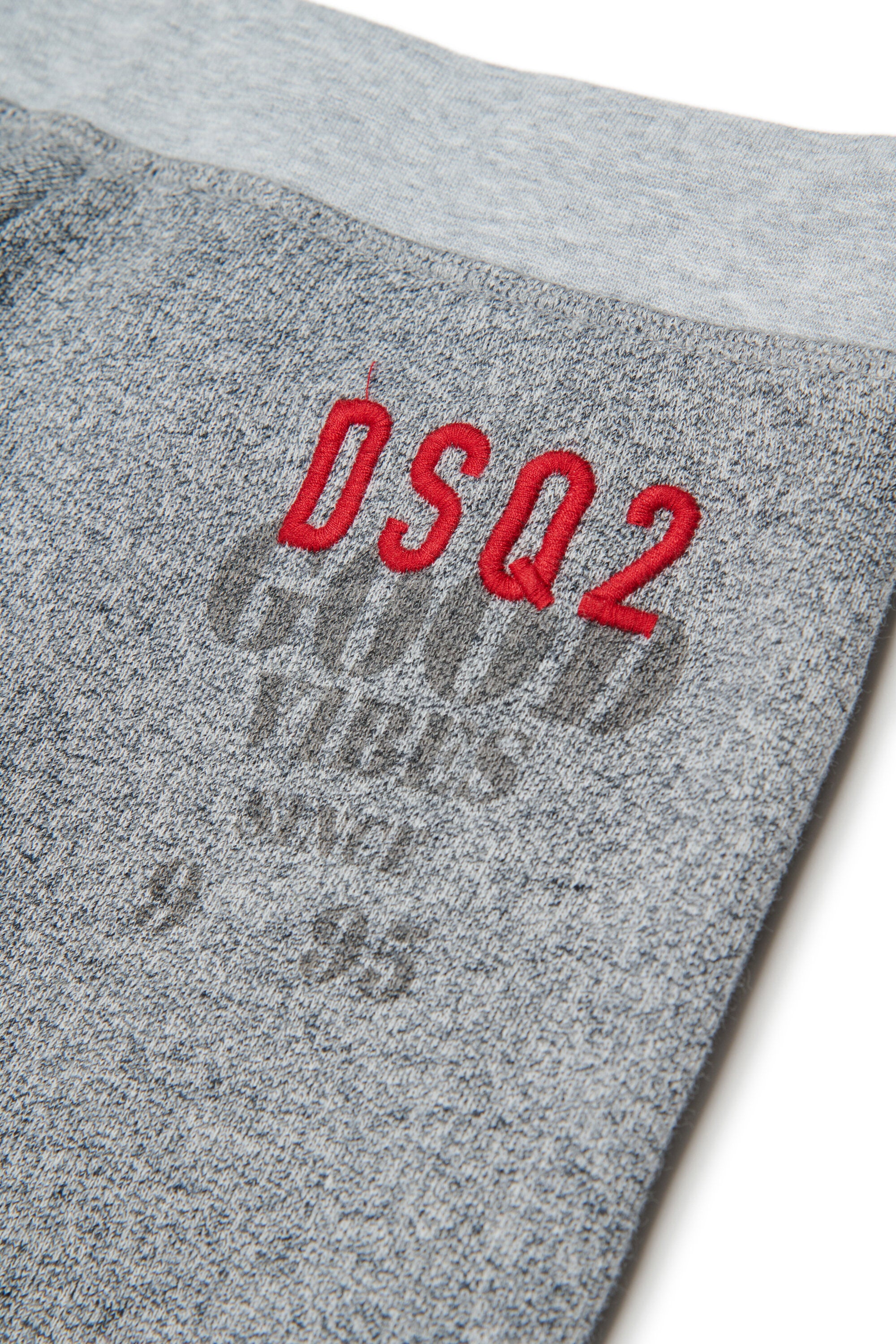 Fleece jogger pants with ruined effect