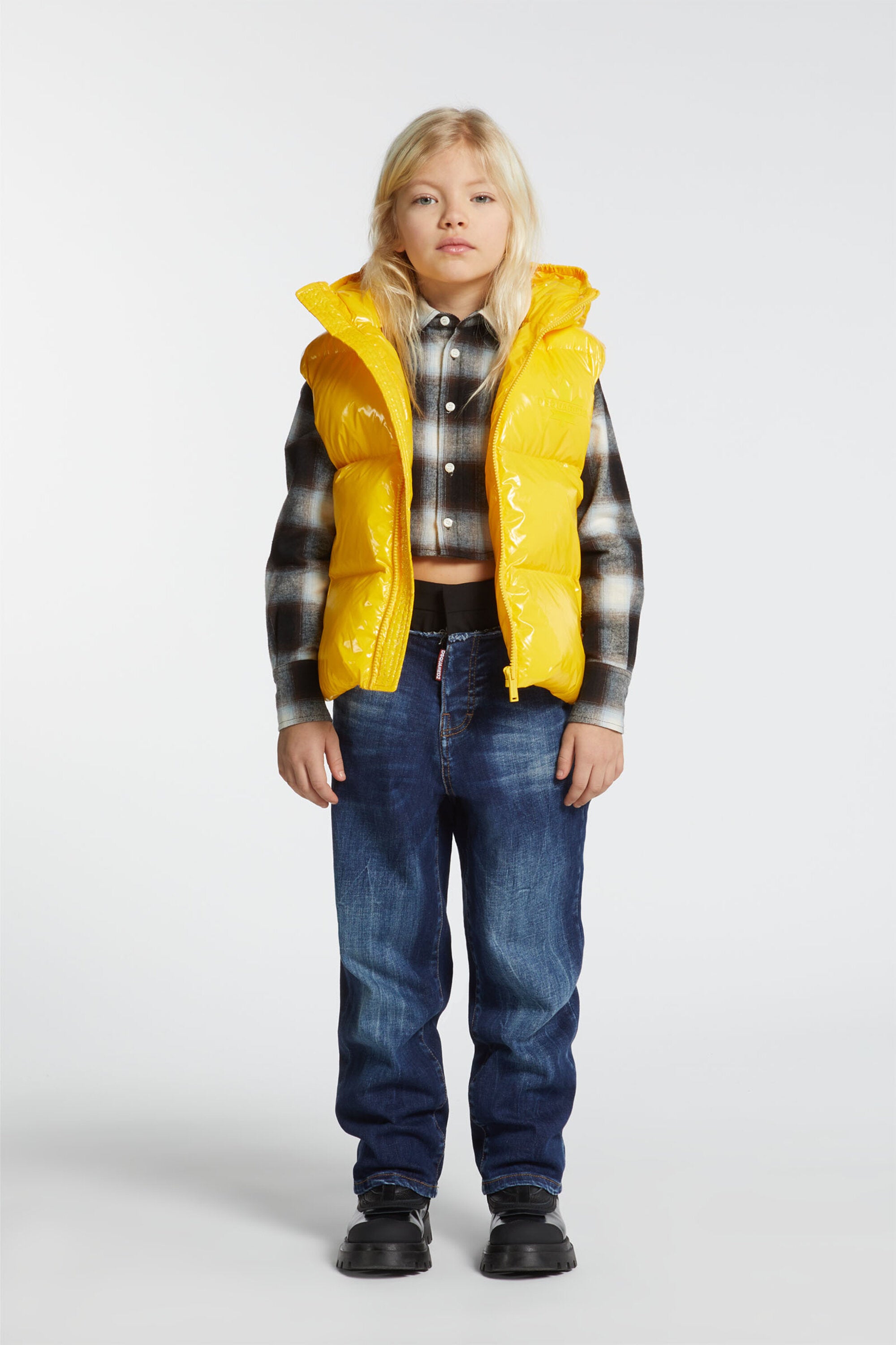 Regular double-fabric jeans