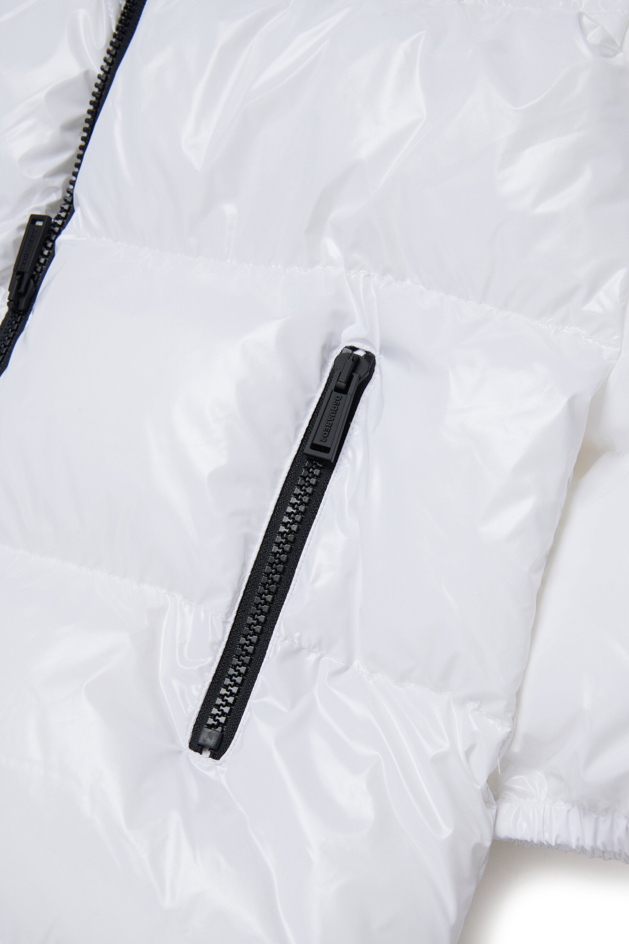 Long padded jacket with logo Maple Leaf