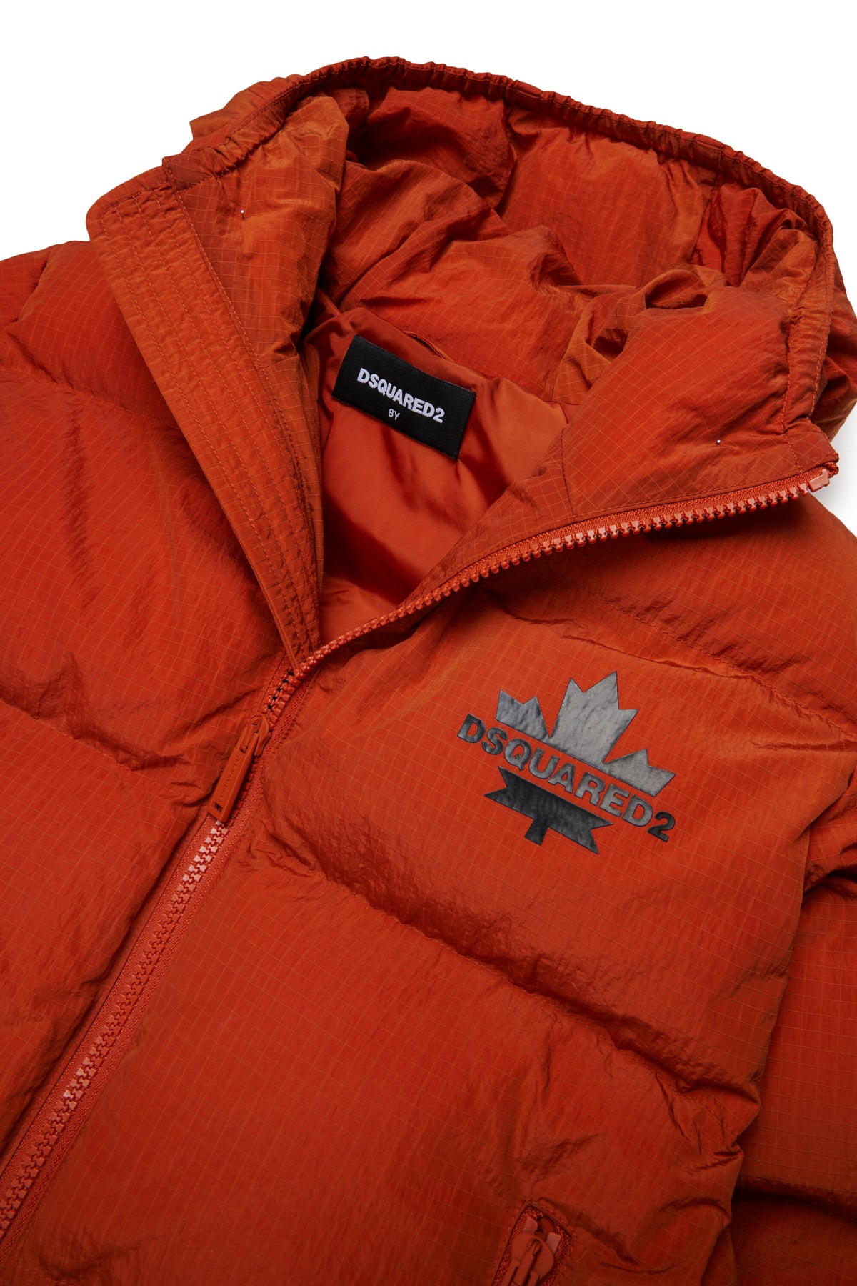 Padded jacket with printed logo