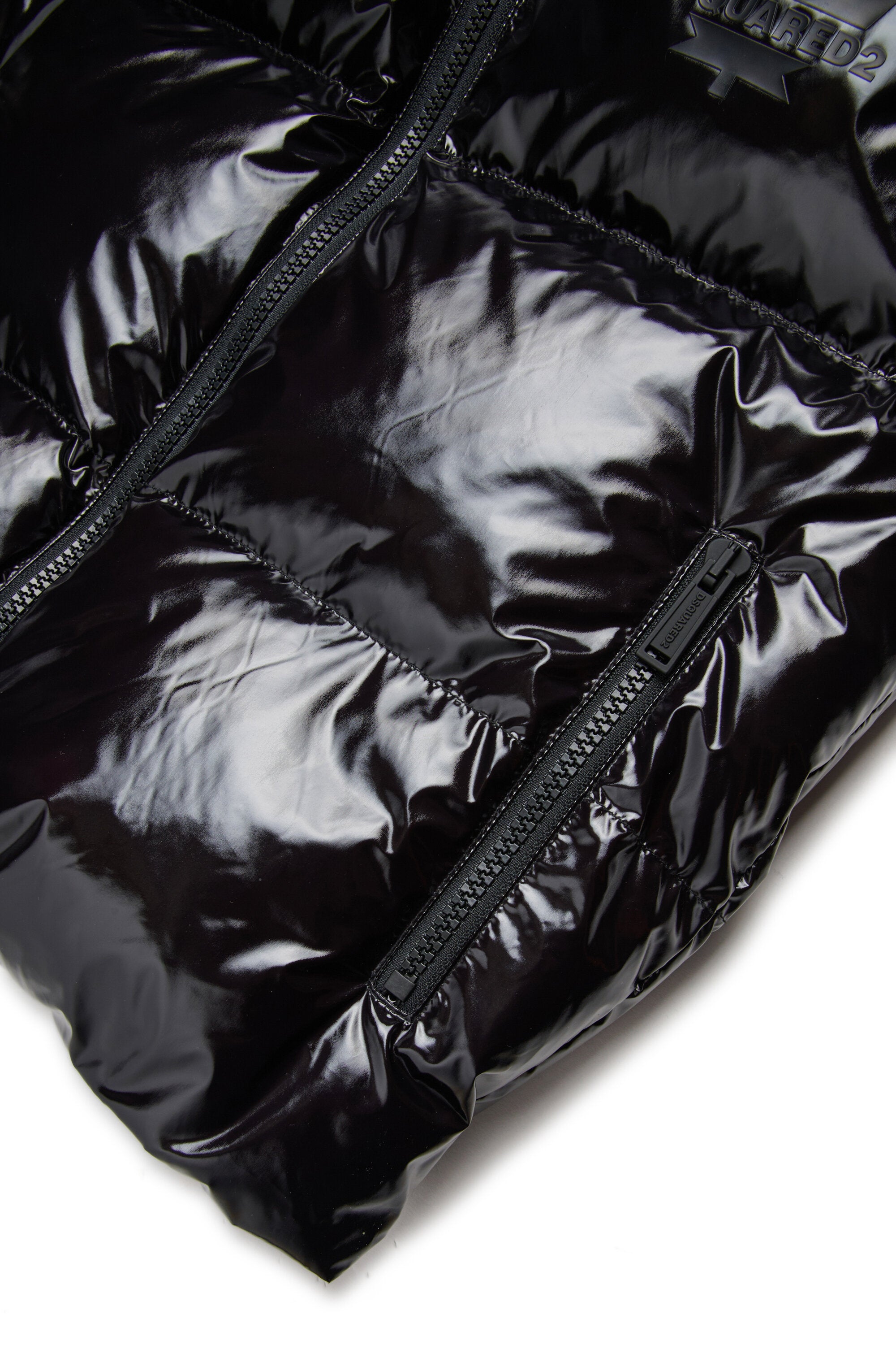 Glossy padded vest with logo Maple Leaf