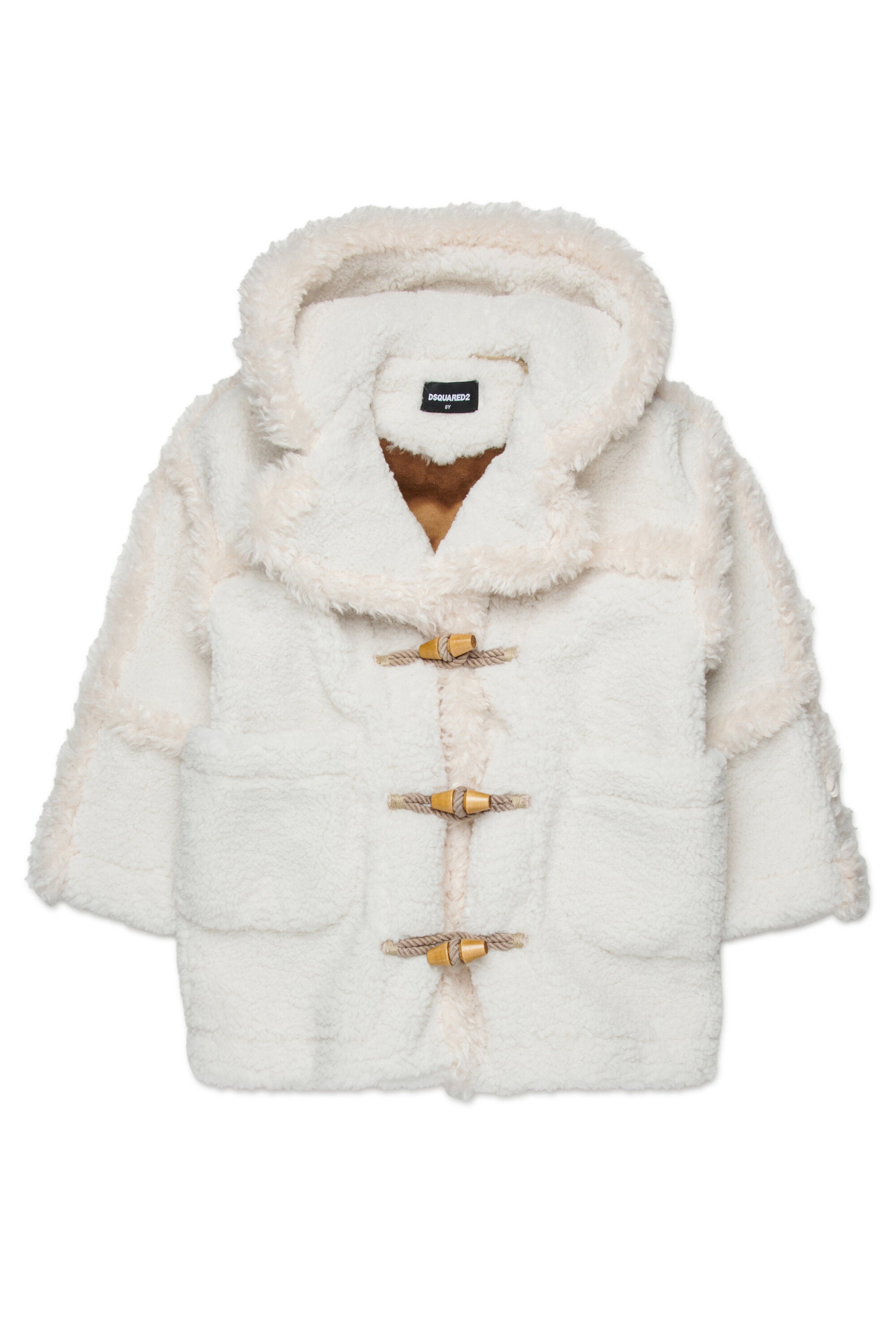 Shearling-effect duffle jacket