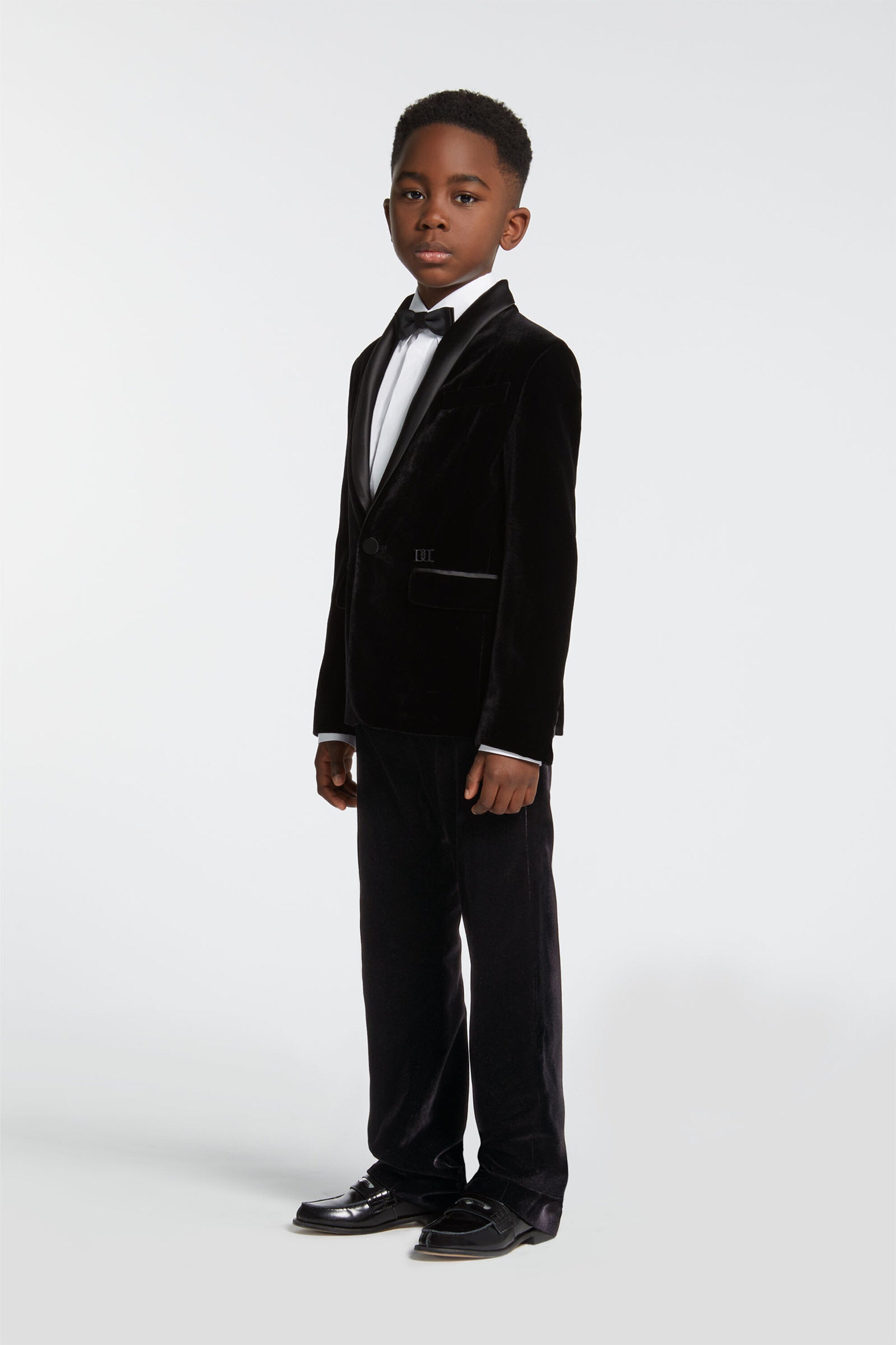 Velvet blazer jacket with D2 plaque