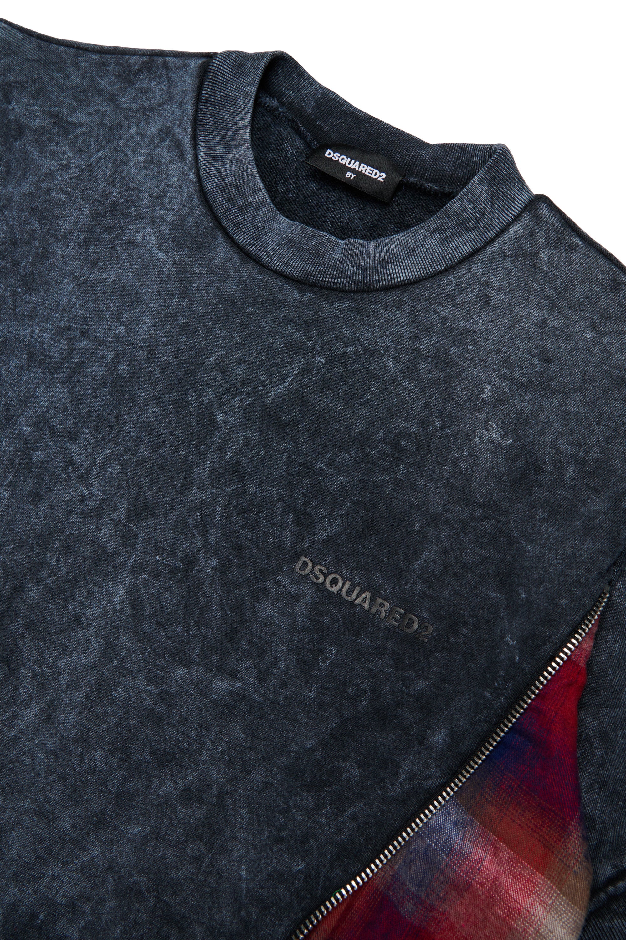 Marbled effect maxi-sweater dress