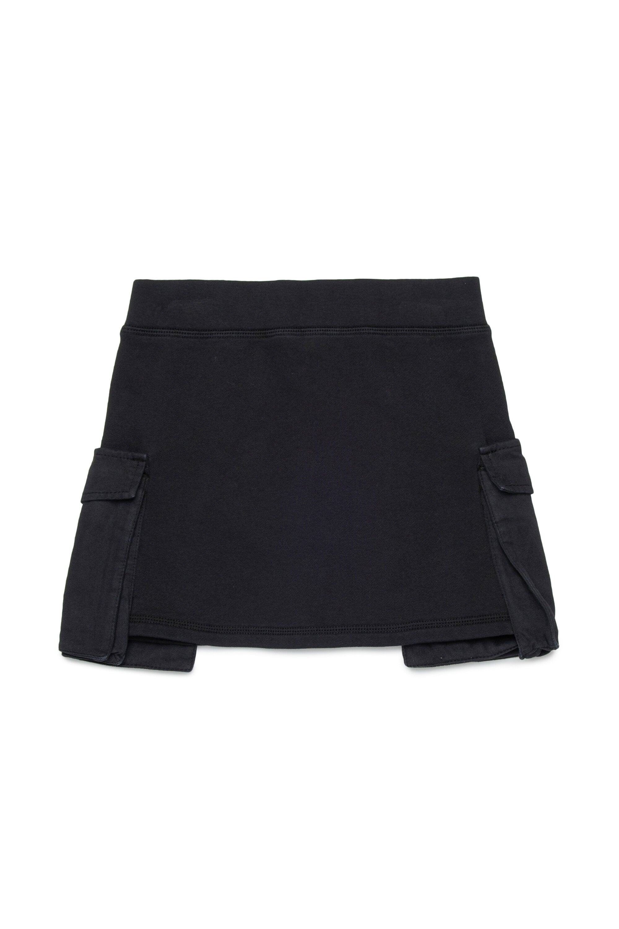Fleece mini skirt with large pockets