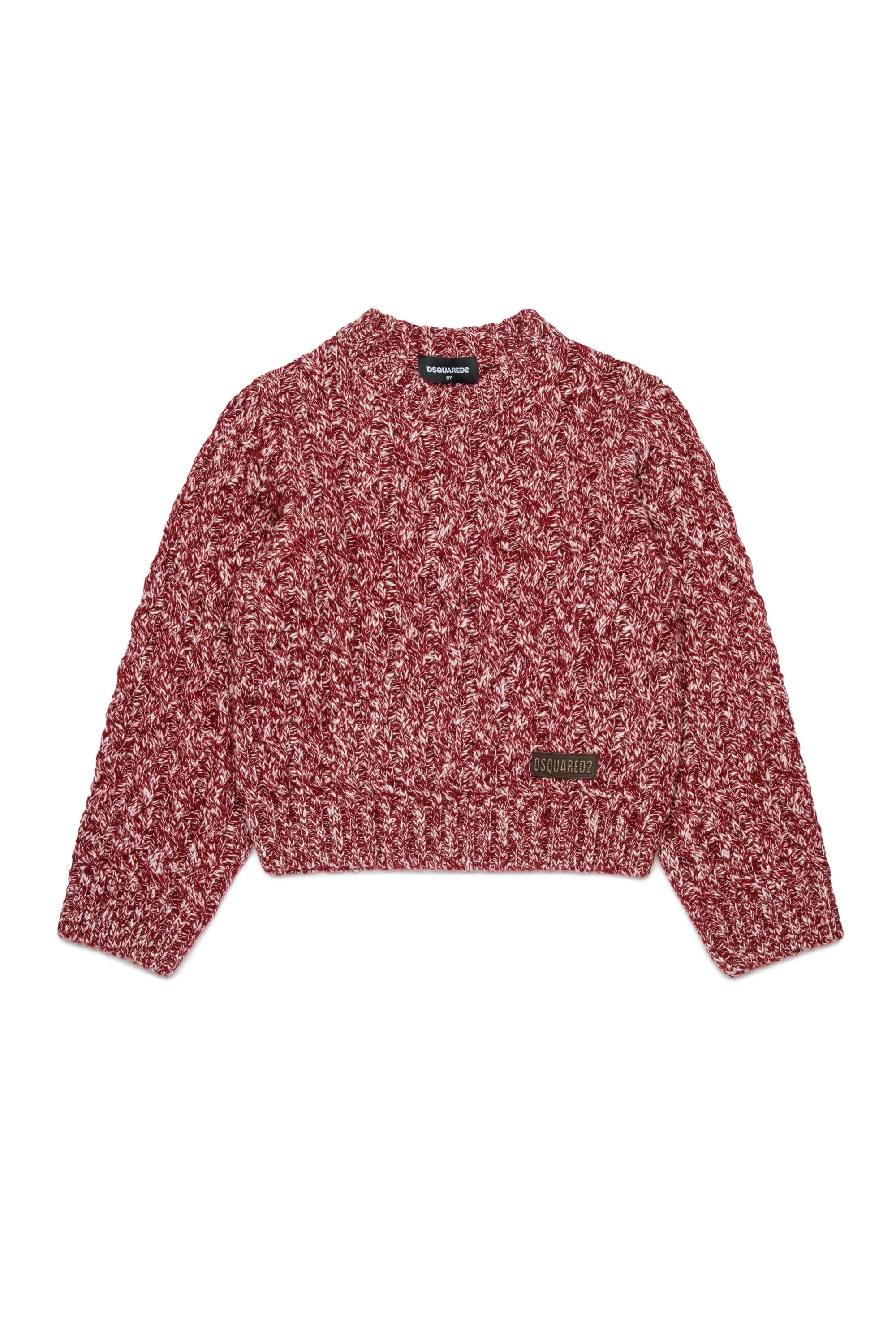 Plaited wool blend pullover