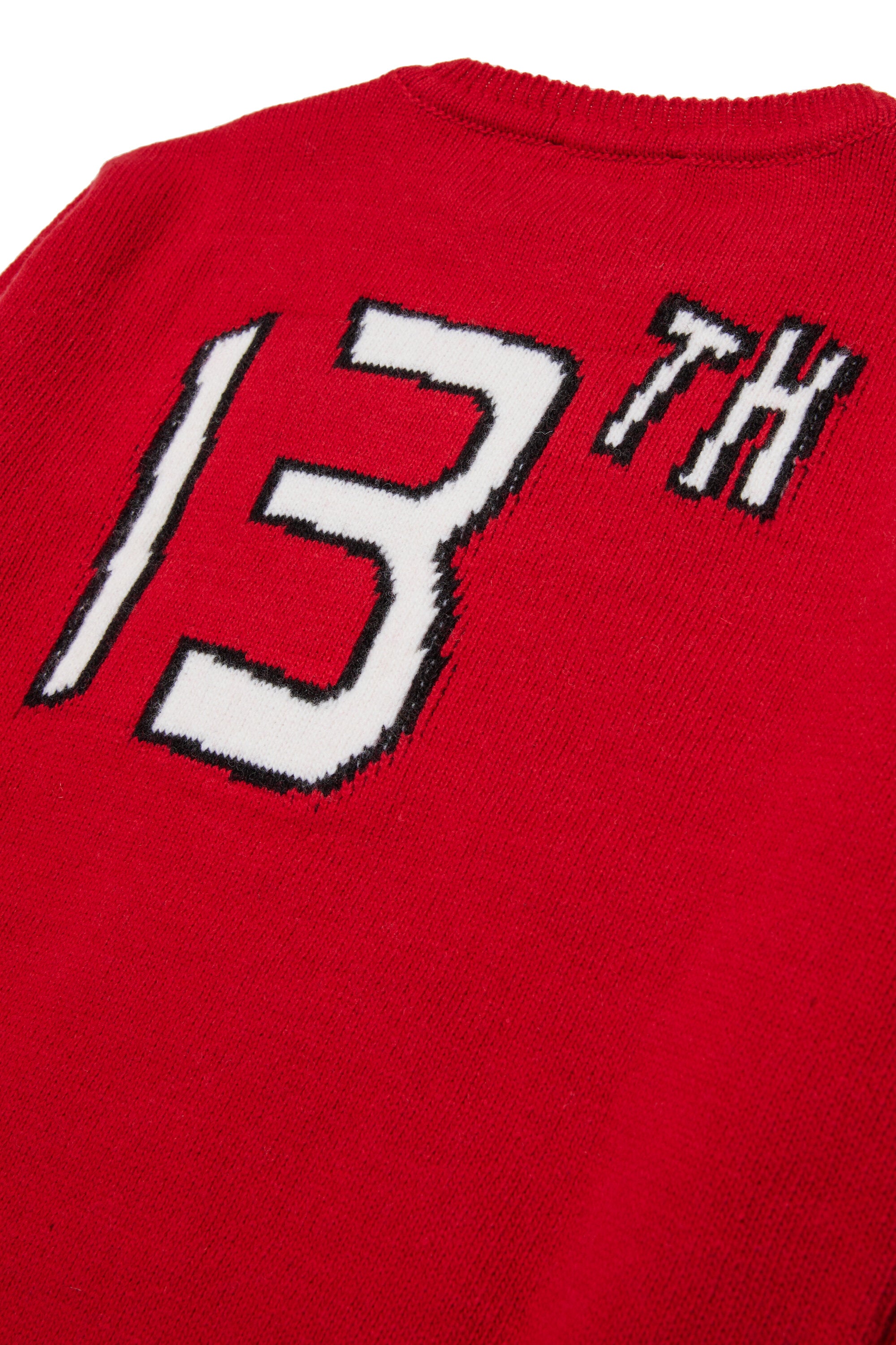 Wool-blend pullover with lettering