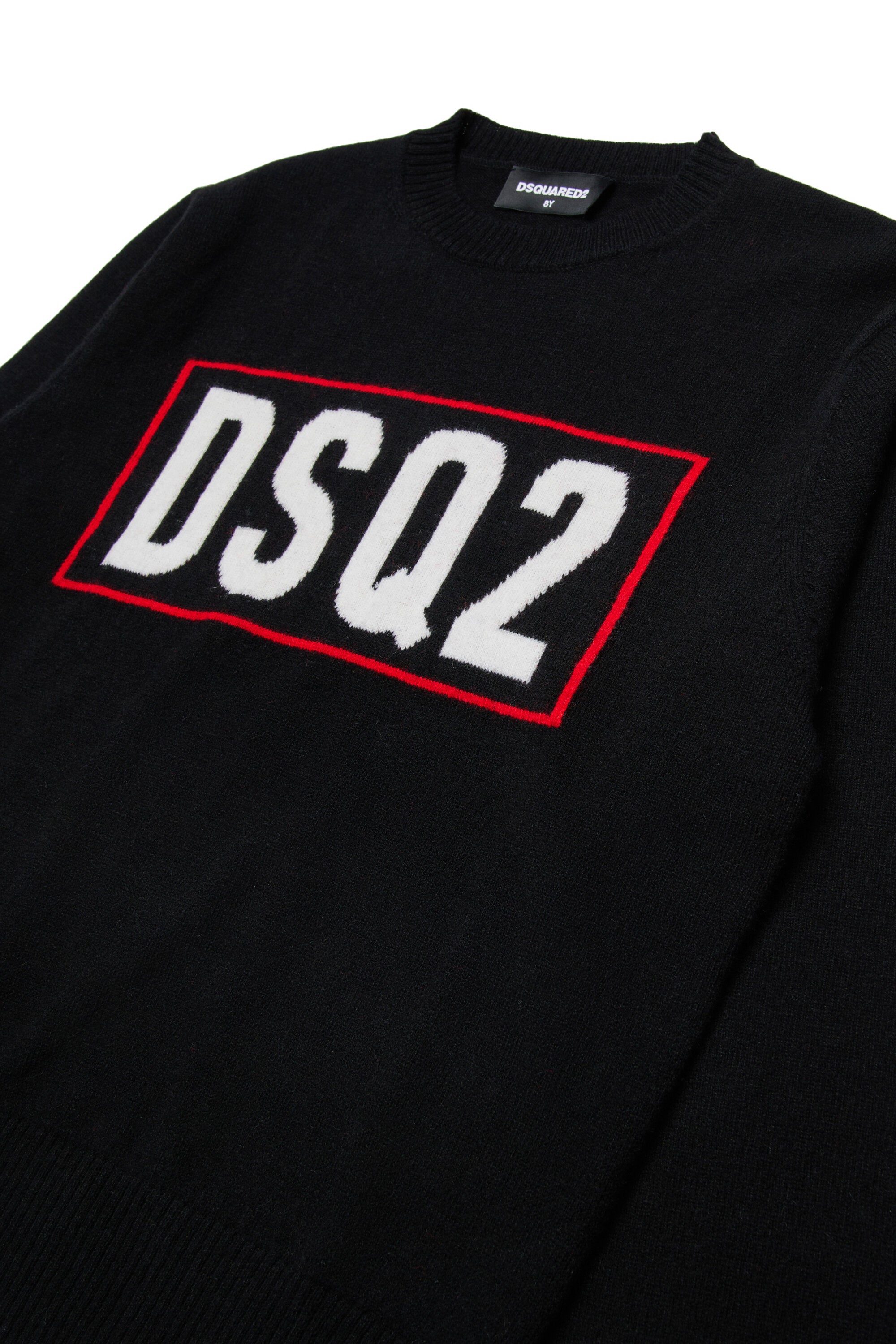 Merino wool pullover with DSQ2 logo