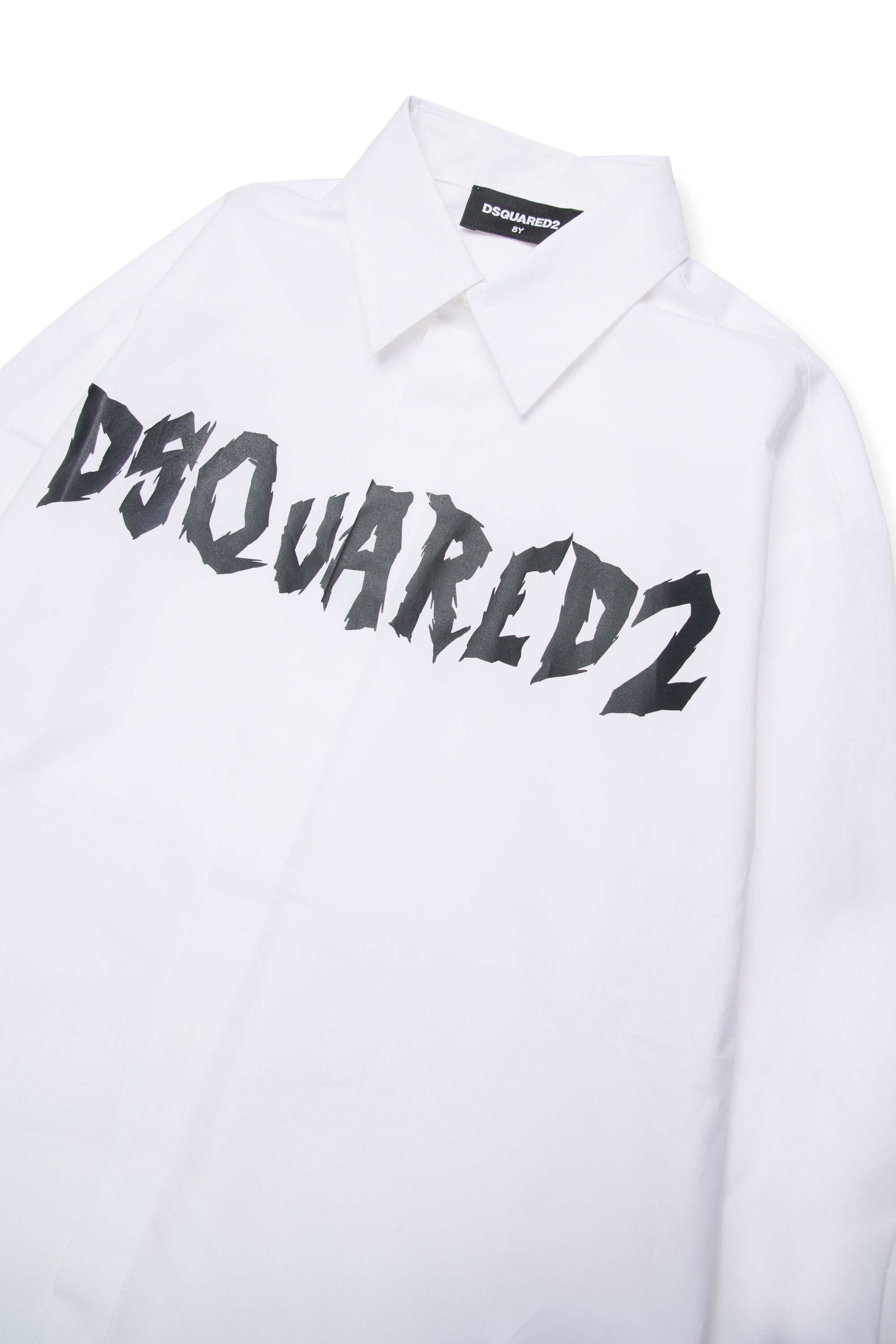 Poplin shirt with shiny logo