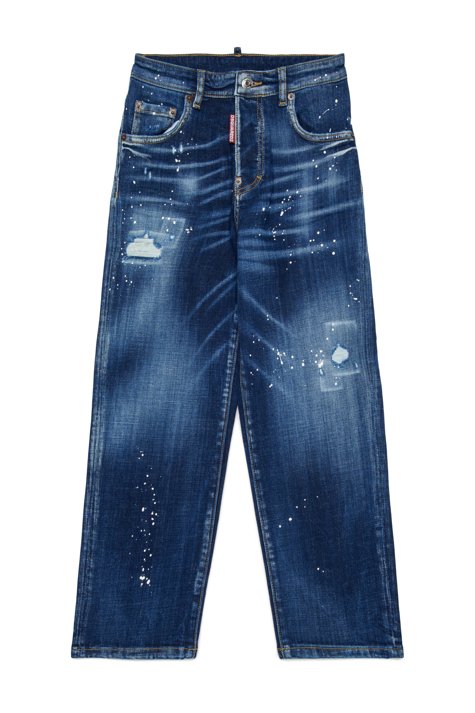 Regular dark blue jeans with spots - Moose Lost